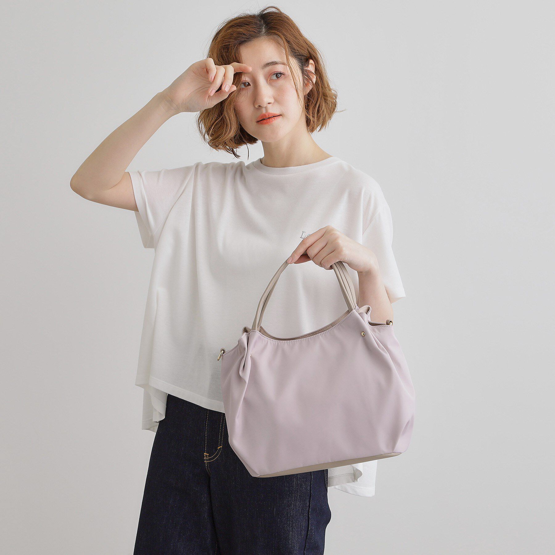 grove「【晴れの日も雨の日も】撥水タック3層2WAYトート」|トートバッグ|