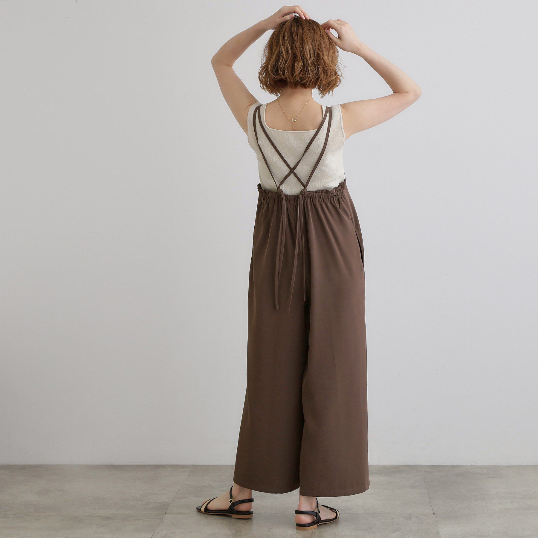 grove「一枚でこなれる、大人のイージーサロペット」|オールインワン|