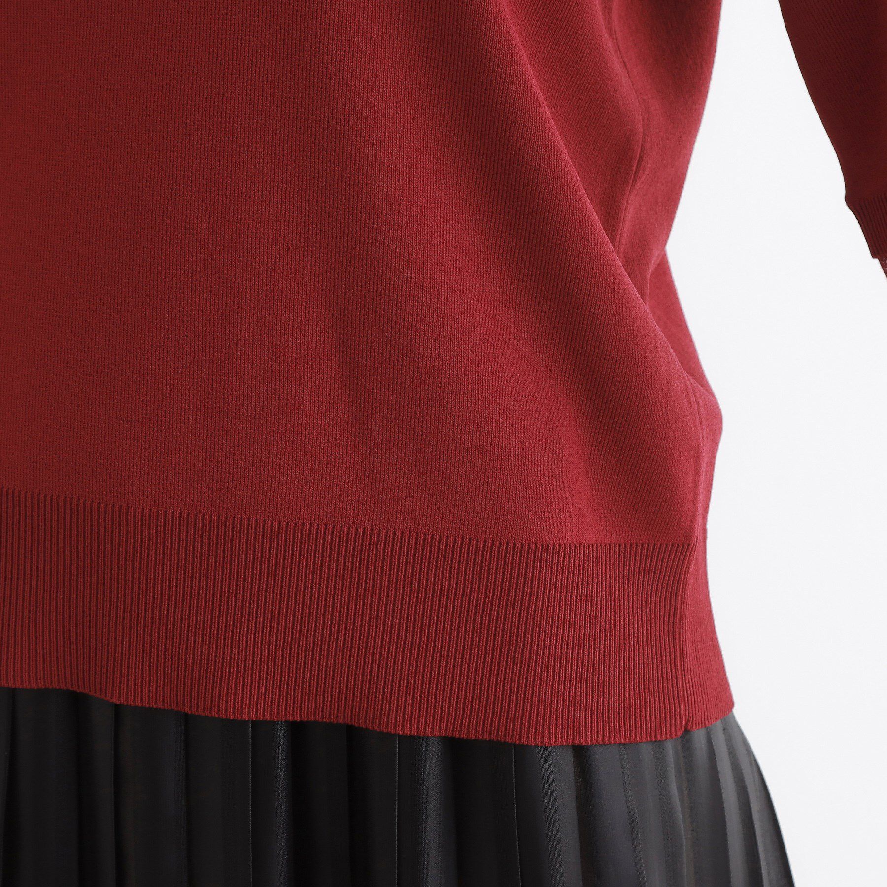 grove「【ひんやり多機能】やわらかドライタッチ 袖口シアードッキングプルオーバー」|ニット・セーター|