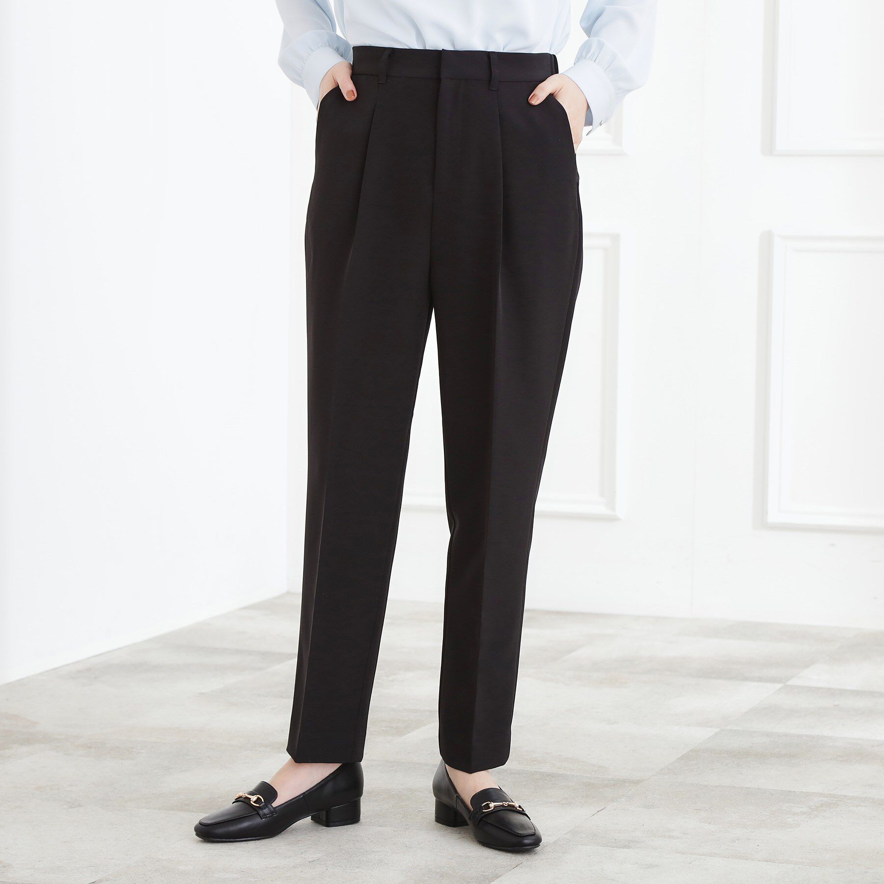 grove「【マシンウォッシュ／防シワ/SS-3L】ストレッチテーパードパンツ」|その他|