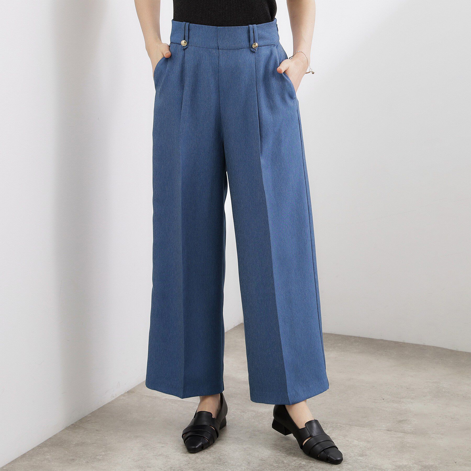 grove「デニムライク ワイドストレートパンツ」|その他|