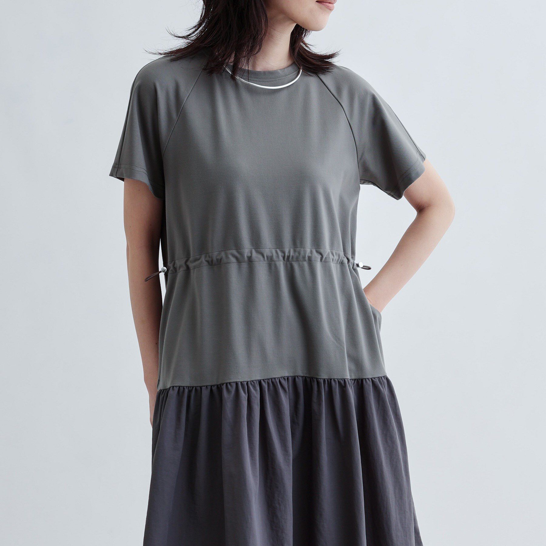 GALLEST「ロング丈ジャージワンピース」|ワンピース|