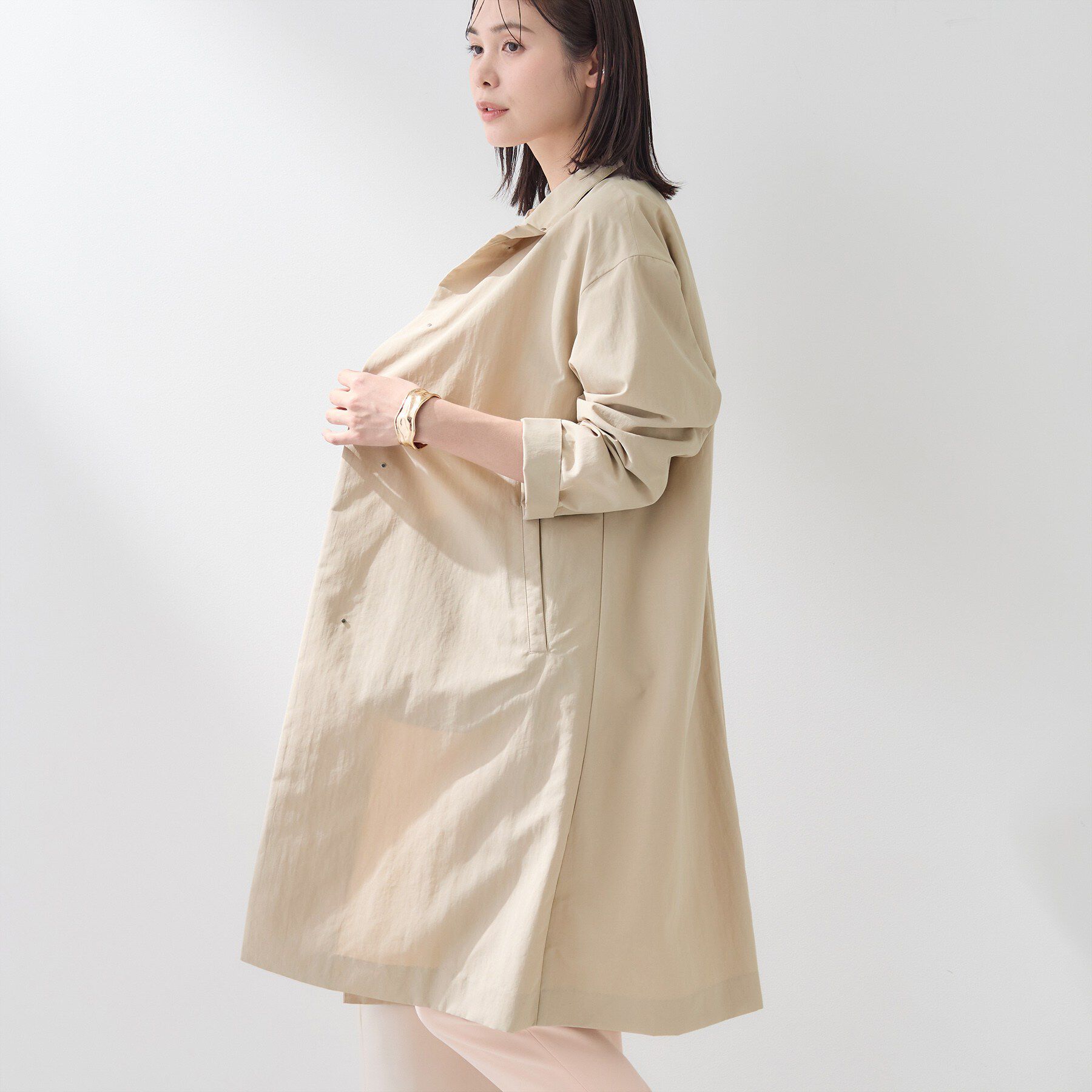 INDIVI「【撥水／軽量】ミニマル スタンドカラーコート」|その他|