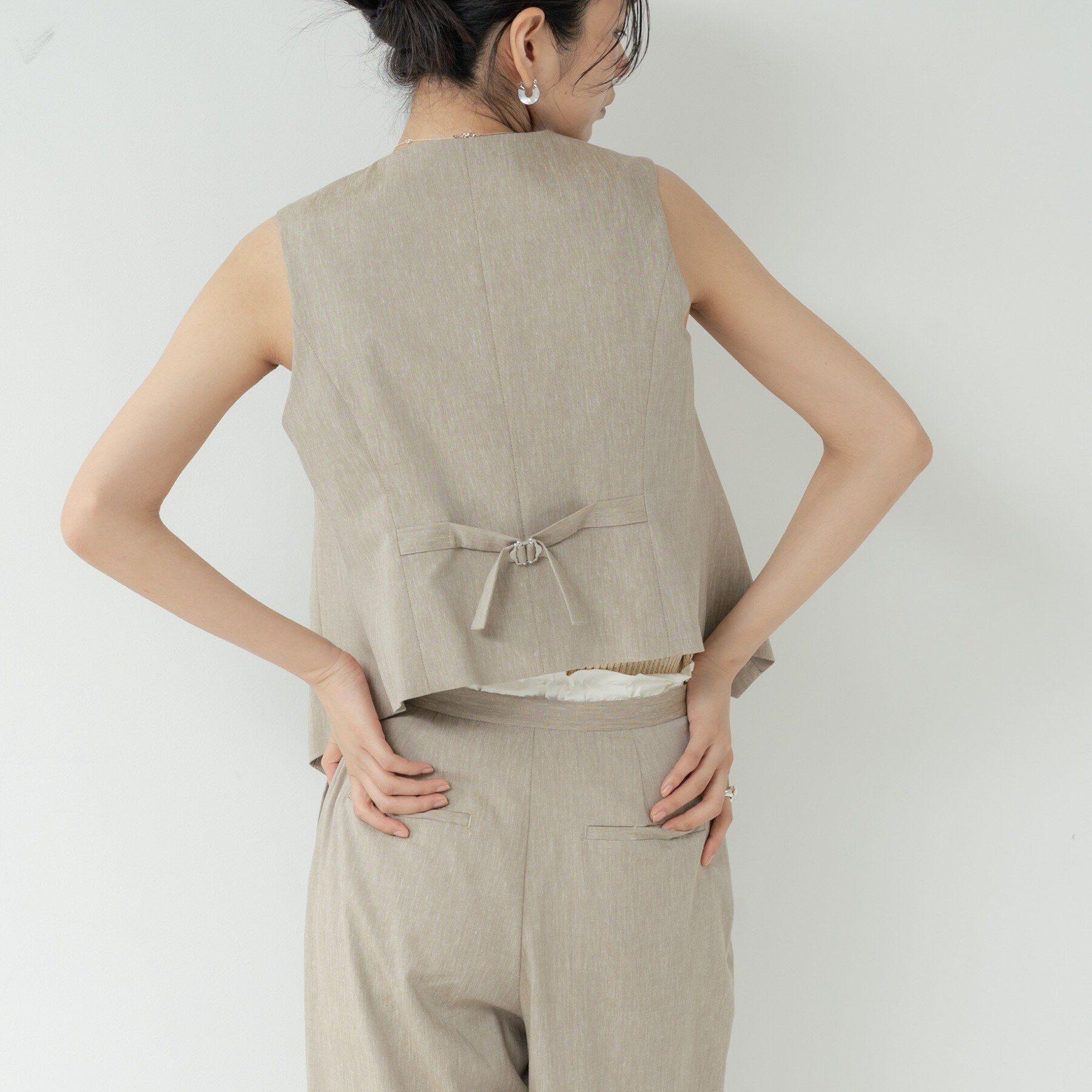 GALLEST「サイドタックリネンジレ」|ベスト・ジレ|