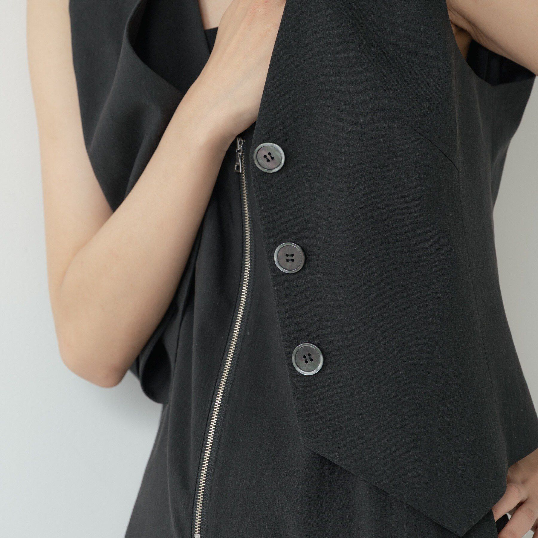 GALLEST「サイドタックリネンジレ」|ベスト・ジレ|