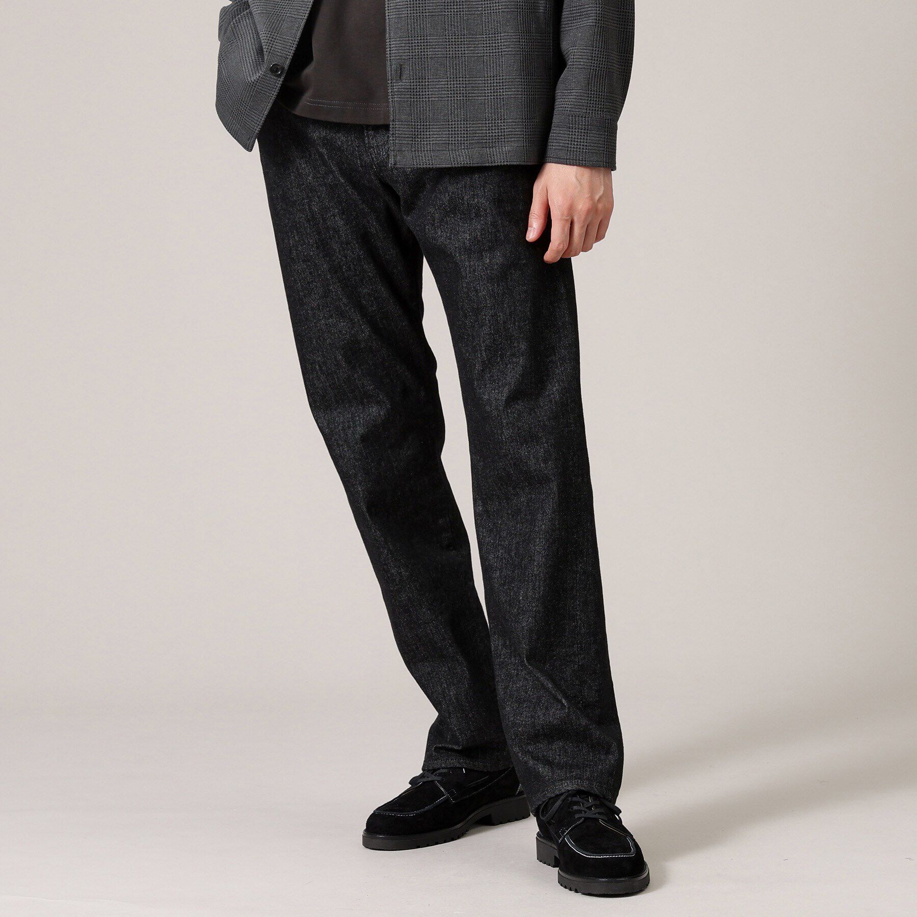 TAKEO KIKUCHI「【モンスターストレッチ】日本製 ワンウォッシュ デニムパンツ」|デニム|ブラック(019)