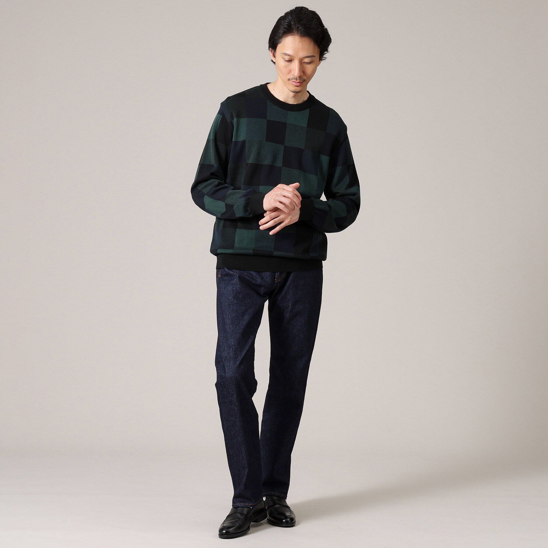 TAKEO KIKUCHI「【モンスターストレッチ】日本製 ワンウォッシュ デニムパンツ」|デニム|