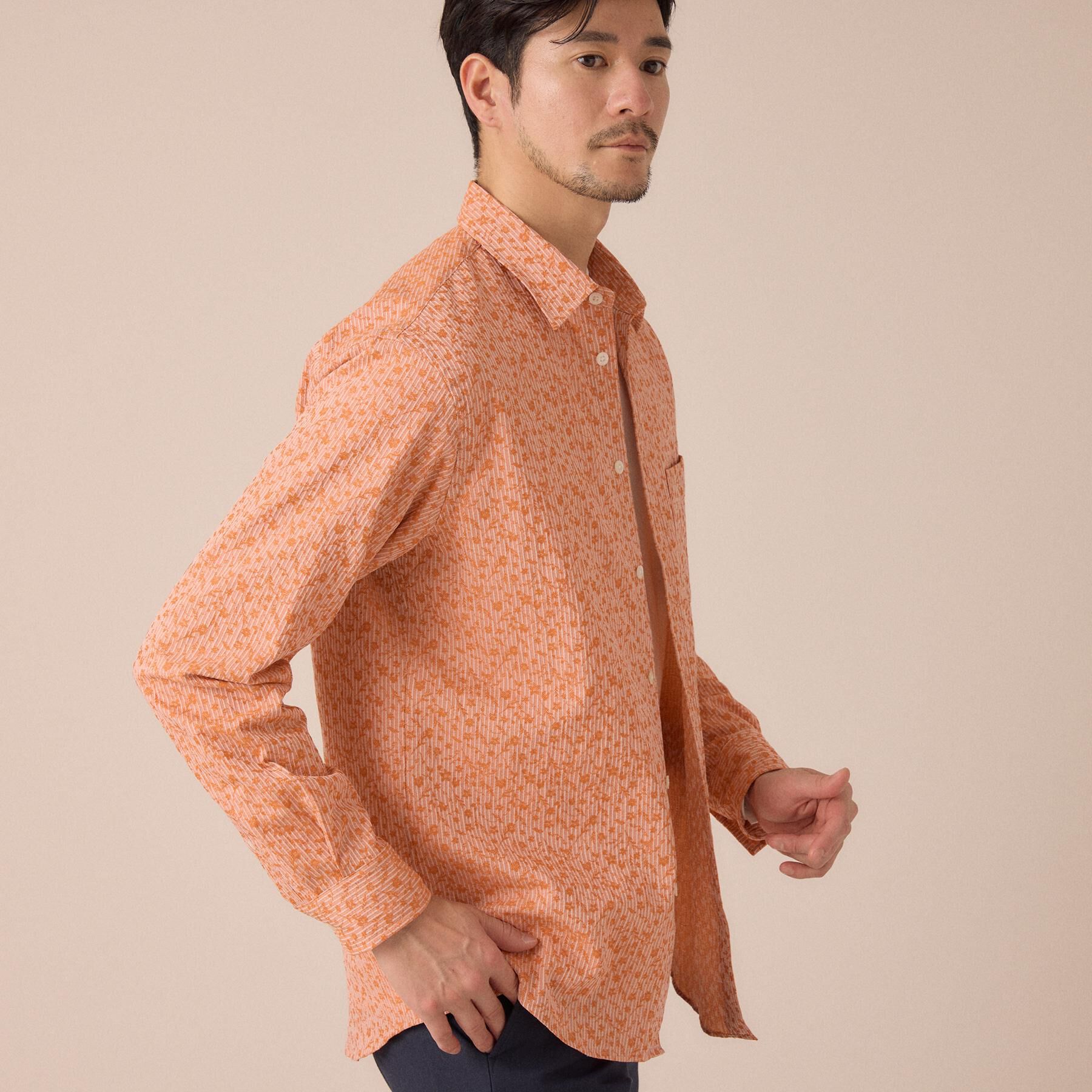 TAKEO KIKUCHI「播州 ドビーストライプ フラワーシャツ」|シャツ・ブラウス|