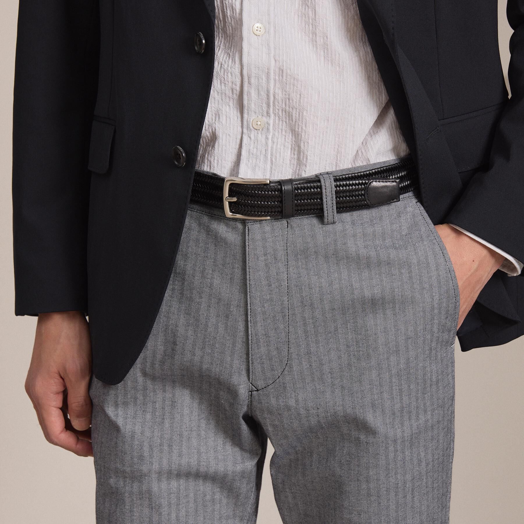 TAKEO KIKUCHI「ドモドソーラレザーメッシュベルト」|ベルト|