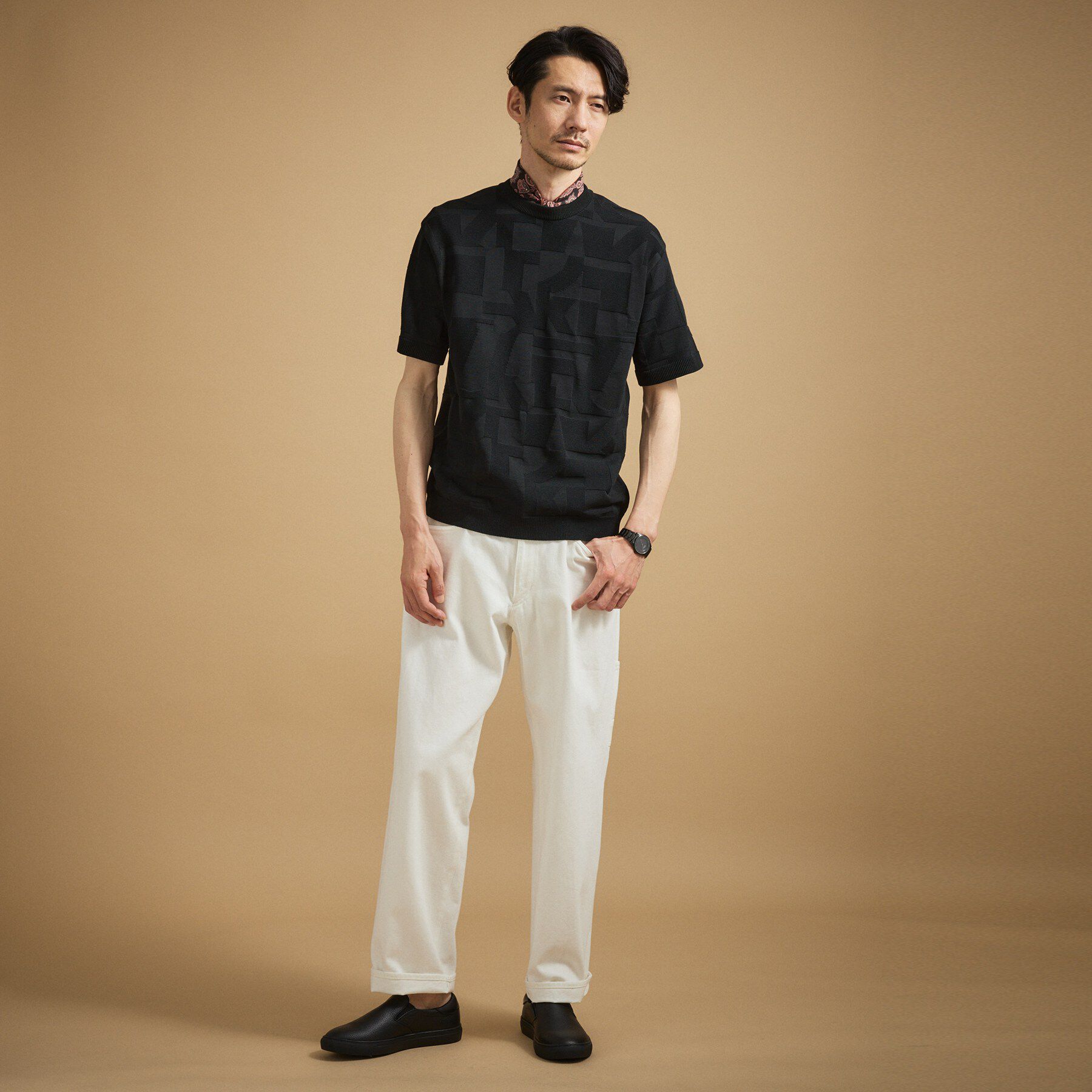 TAKEO KIKUCHI「【徳島ニット】テクスチャー ニット」|ニット・セーター|