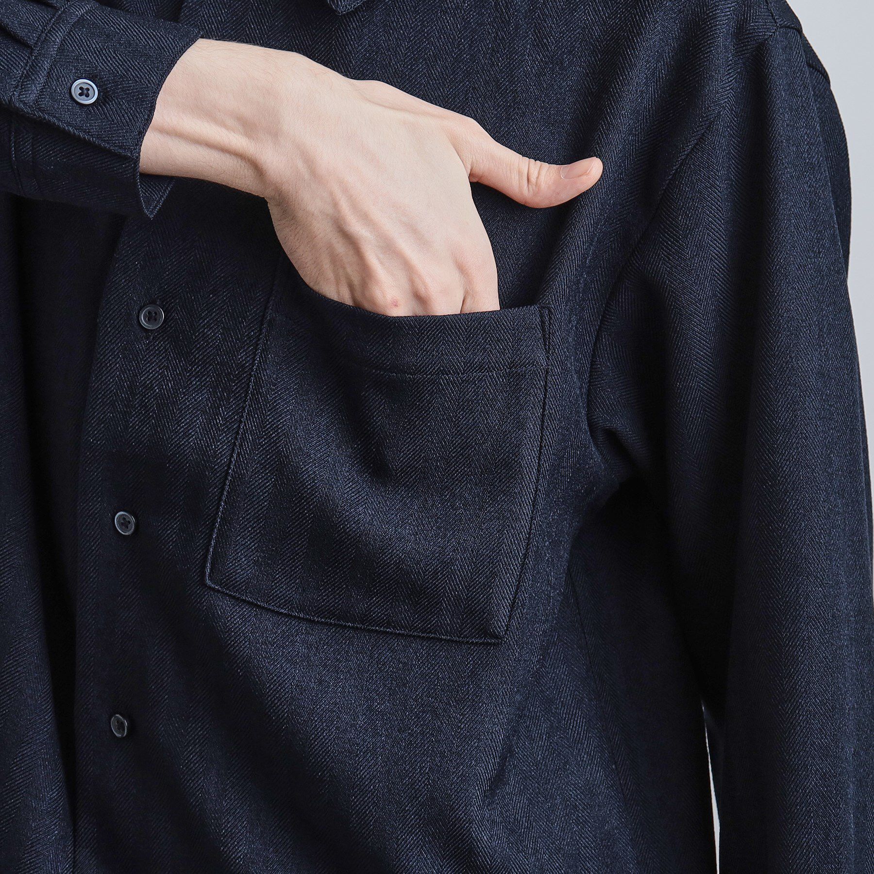 tk.TAKEO KIKUCHI「ウール調へリンボンシャツ」|シャツ・ブラウス|