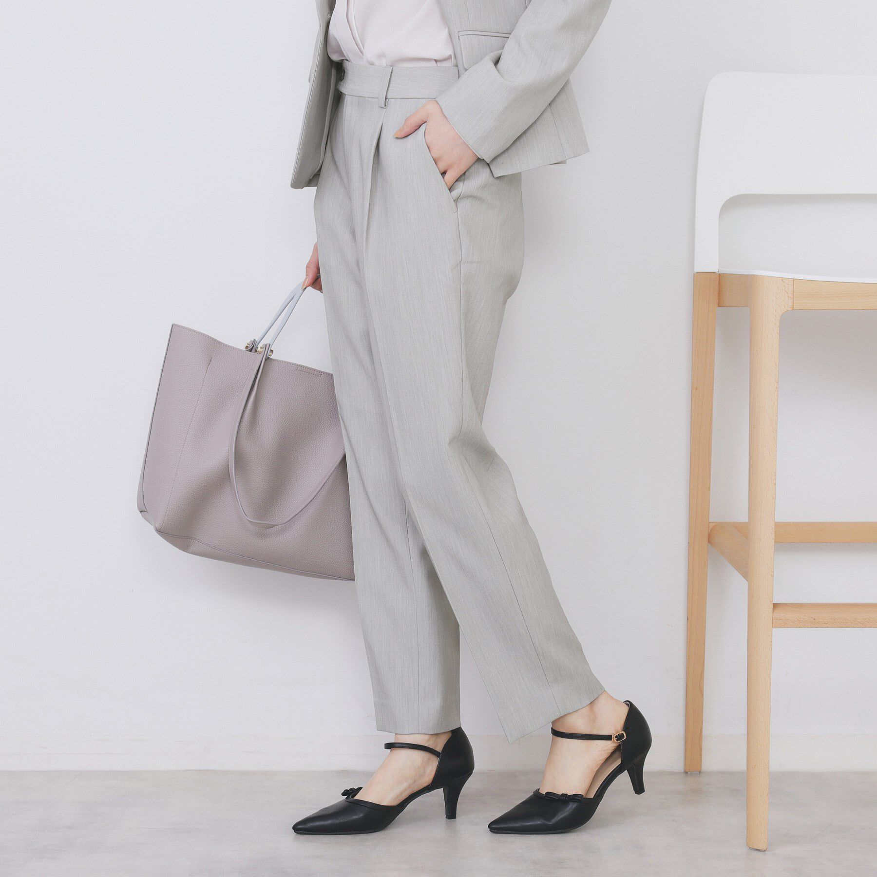 index「《丈が選べる》ストレッチテーパードパンツ/セットアップ対応【洗濯機OK/防シワ】」|その他|