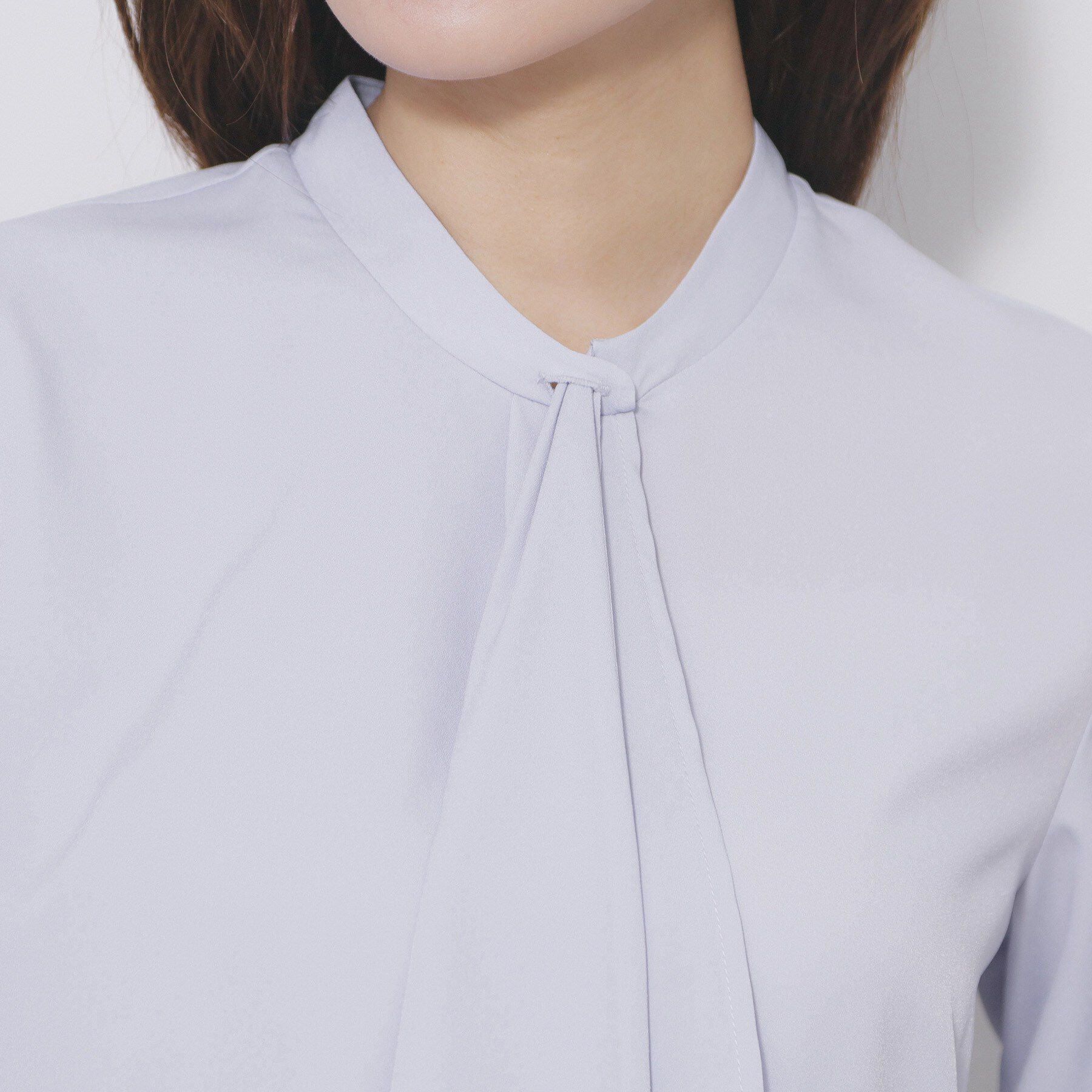 index「アシンメトリーボウタイブラウス【洗濯機OK/イージーアイロン/防シワ】《XS～LL》」|シャツ・ブラウス|