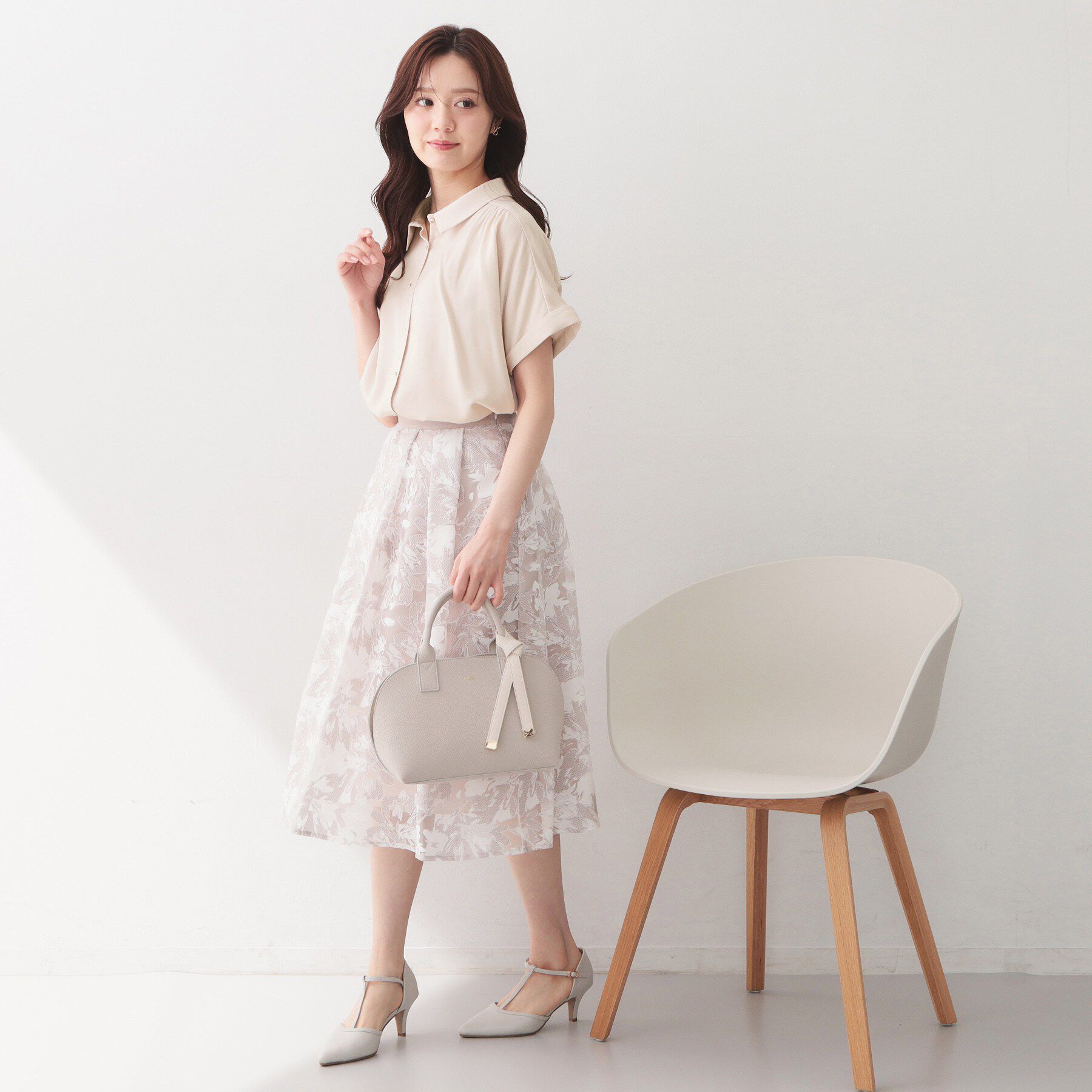 index「シャンブレーターンバックシャツ【洗濯機OK／UVケア／接触冷感／吸水速乾】」|シャツ・ブラウス|