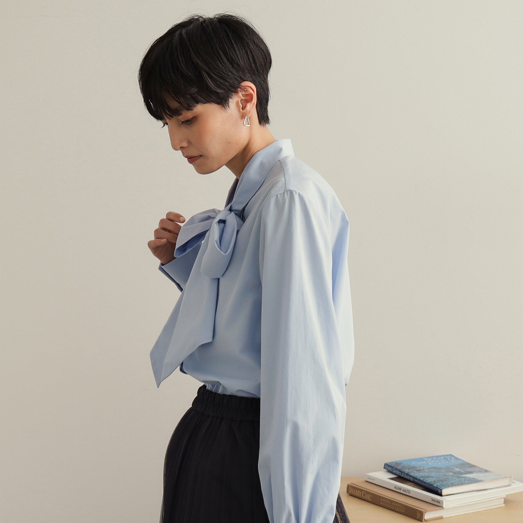OPAQUE.CLIP「《STORY掲載》ボウタイシャツブラウス/通勤対応【洗濯機洗い可】」|シャツ・ブラウス|