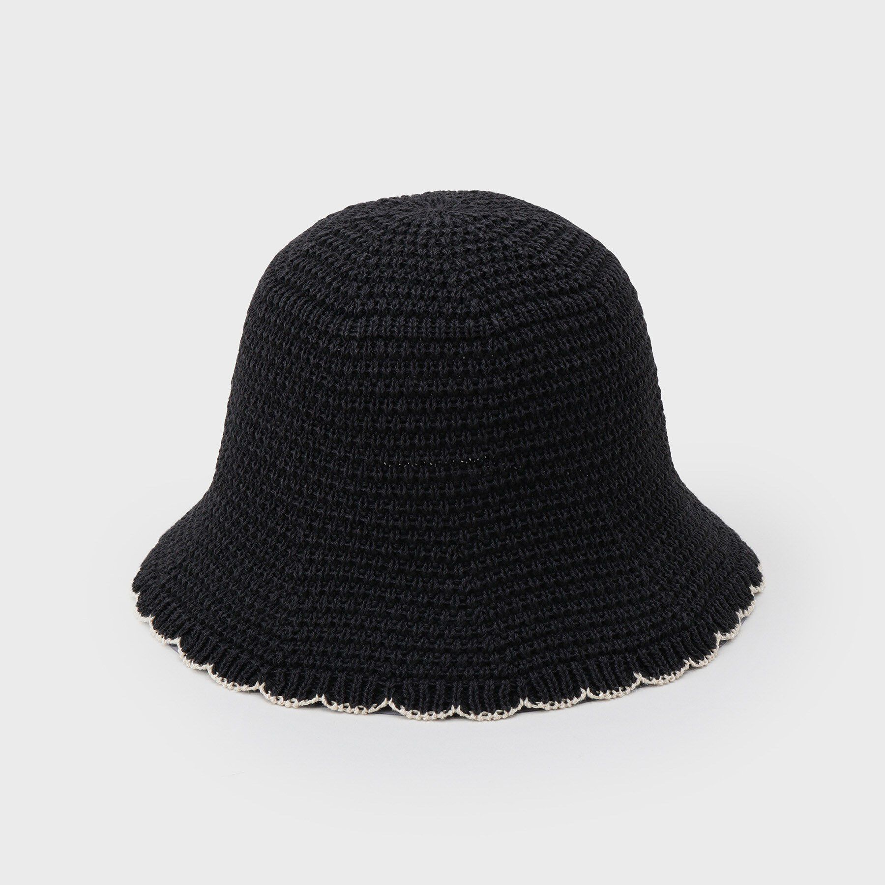 OPAQUE.CLIP「麻混サーモ配色バケットハット」|ハット|ブラック(019)