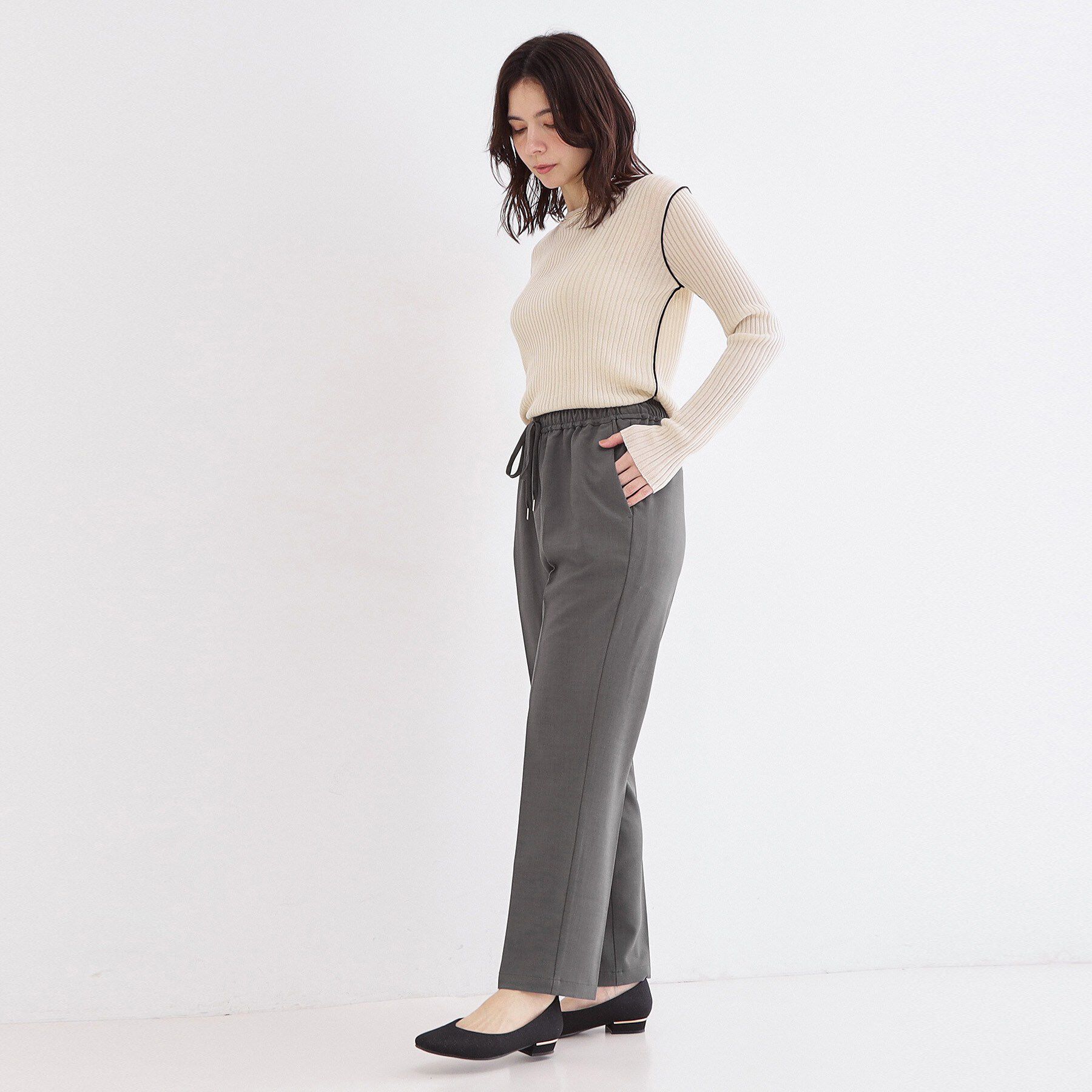 OPAQUE.CLIP「美脚ストレッチイージーテーパードパンツ【洗濯機OK】」|その他|