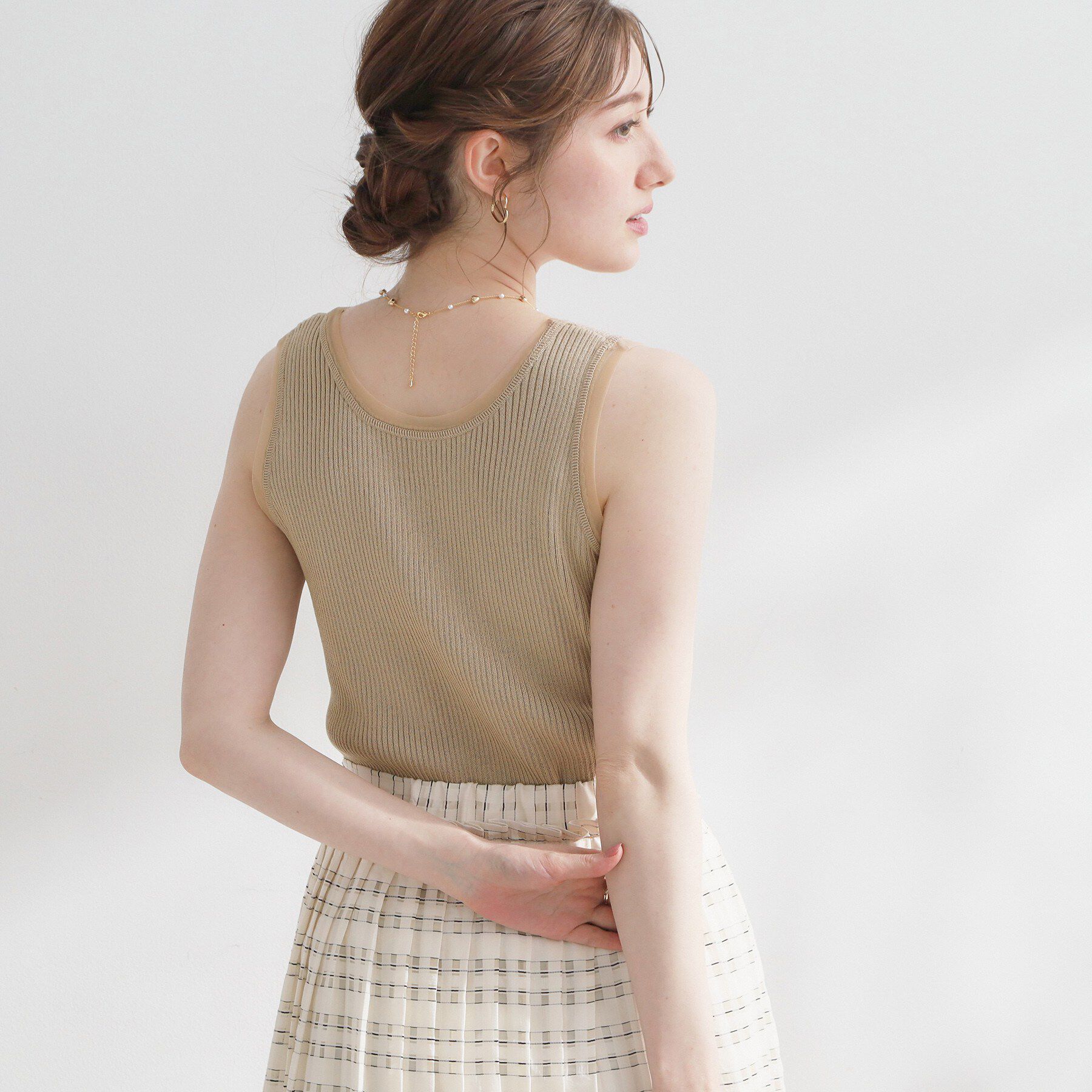 Couture broach「チュール付きタンクトップ」|キャミソール|