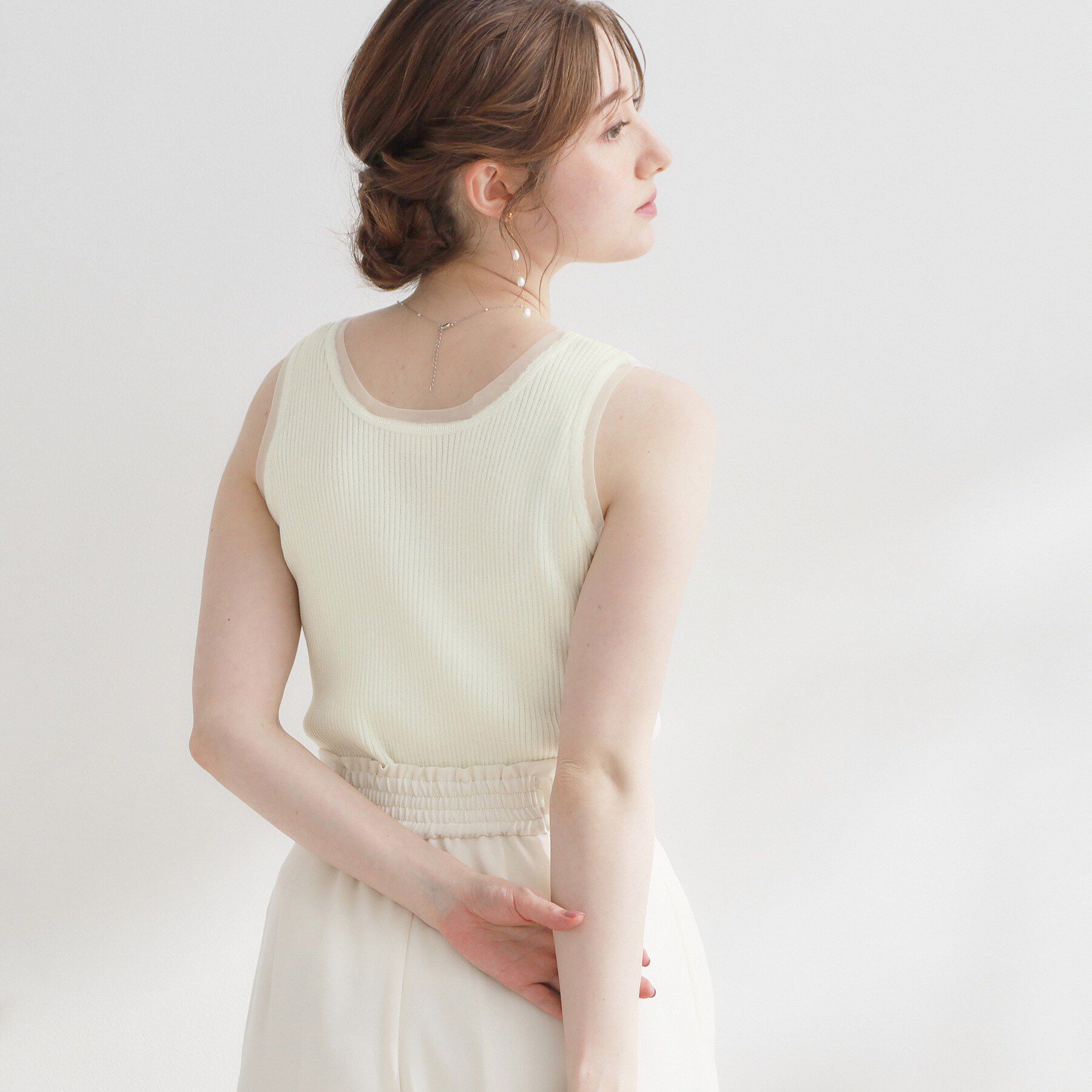 Couture broach「チュール付きタンクトップ」|キャミソール|