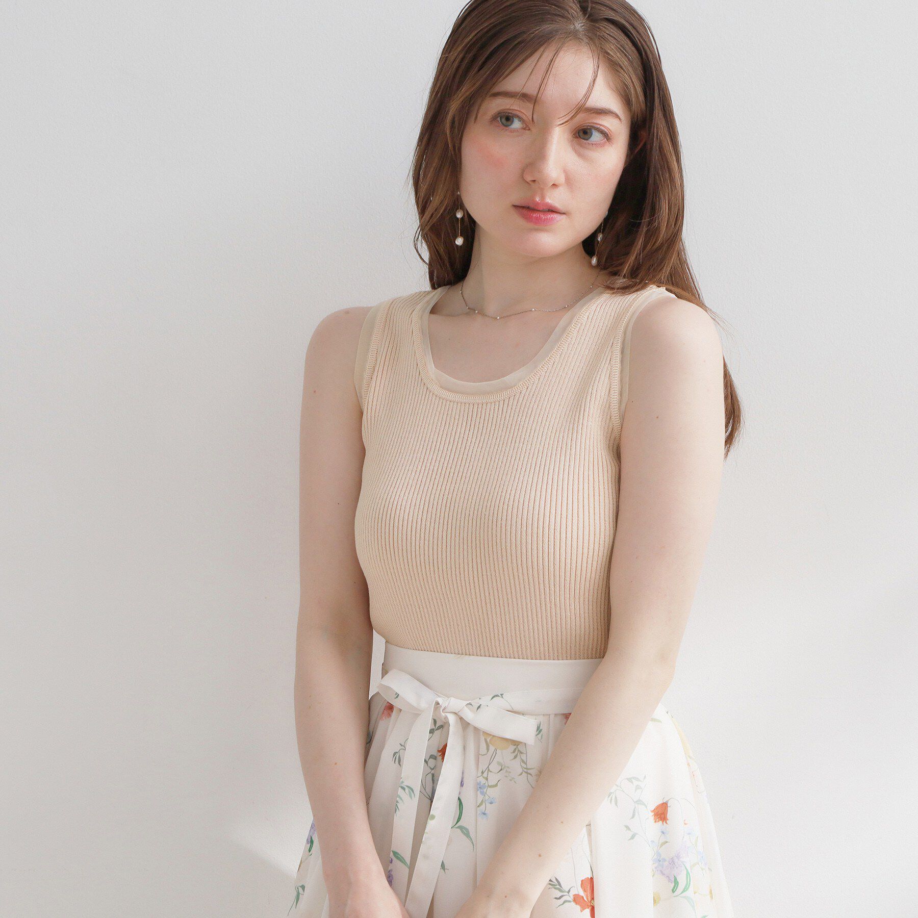 Couture broach「チュール付きタンクトップ」|キャミソール|