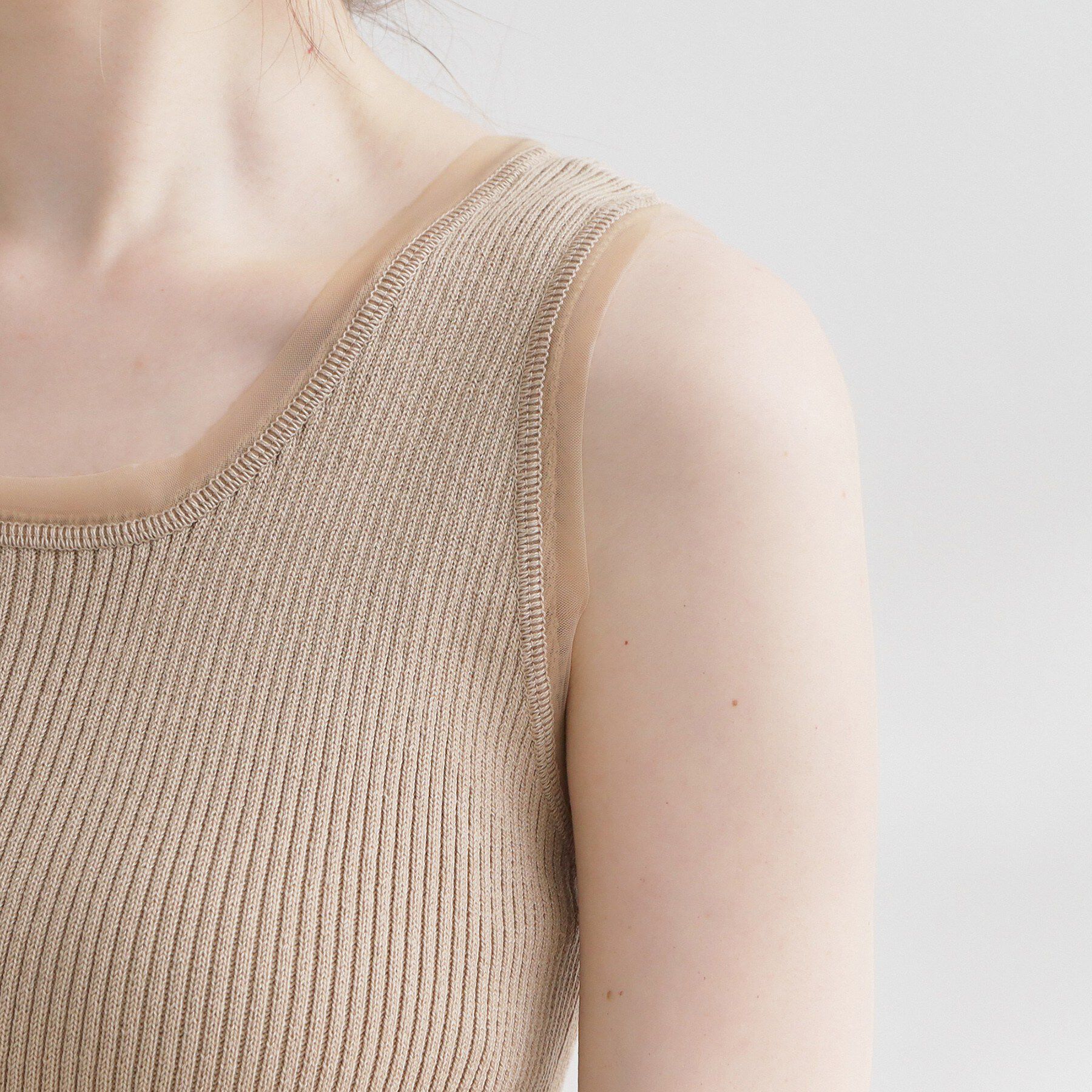 Couture broach「チュール付きタンクトップ」|キャミソール|