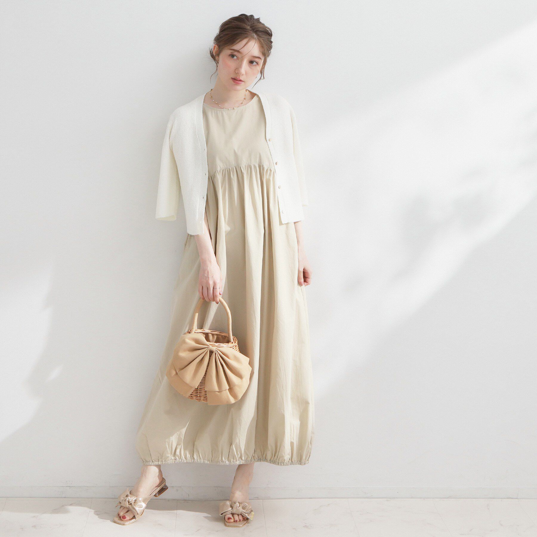 Couture broach「ノースリーブバルーンワンピース」|ワンピース|