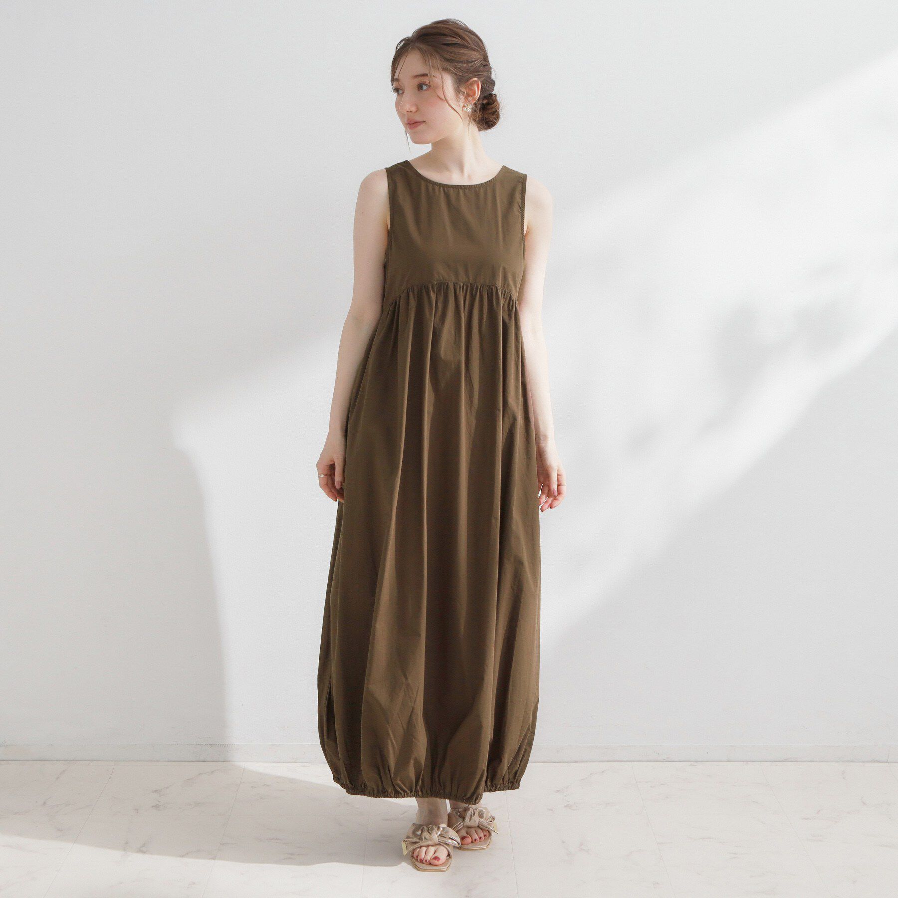 Couture broach「ノースリーブバルーンワンピース」|ワンピース|