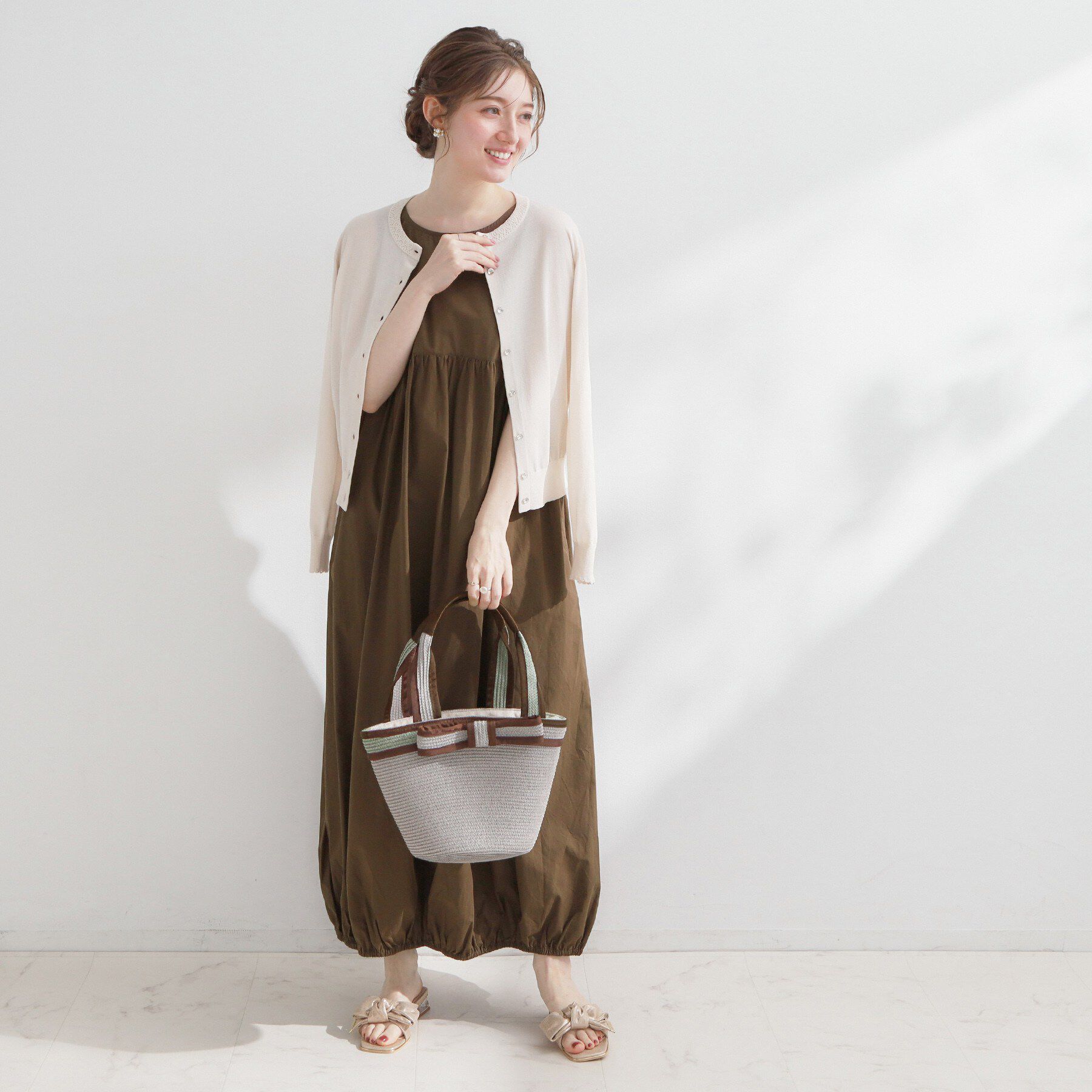 Couture broach「ノースリーブバルーンワンピース」|ワンピース|