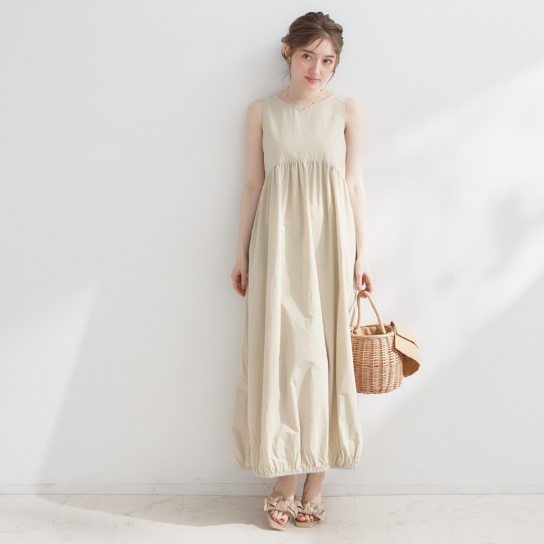 Couture broach「ノースリーブバルーンワンピース」|ワンピース|