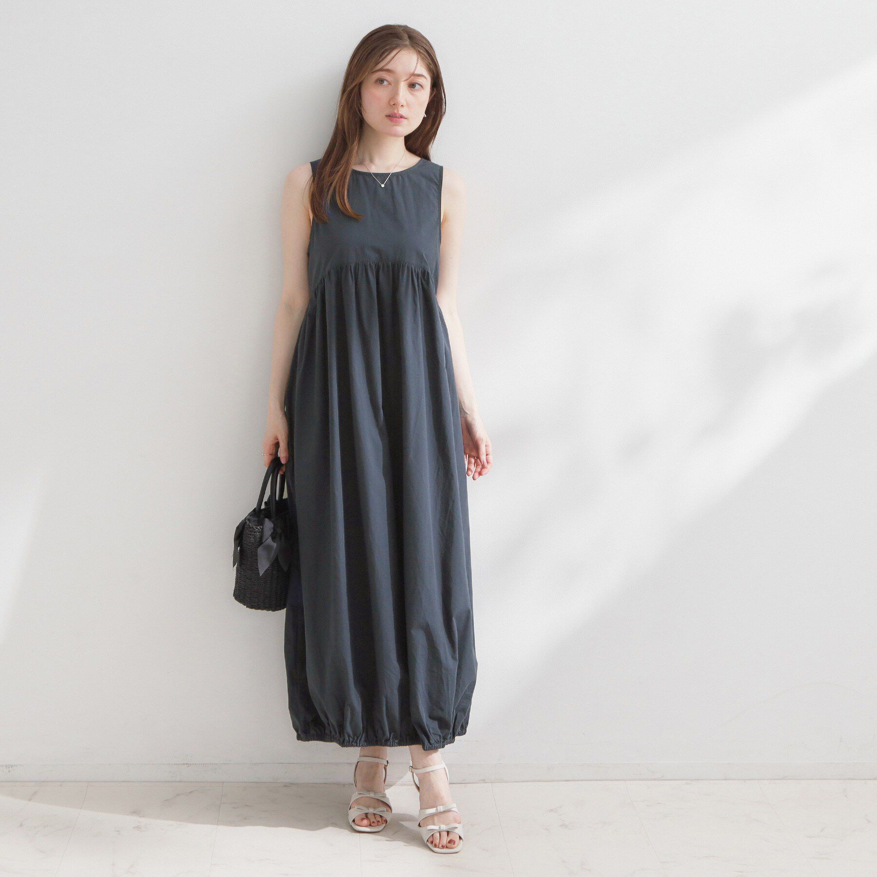 Couture broach「ノースリーブバルーンワンピース」|ワンピース|ネイビー(094)