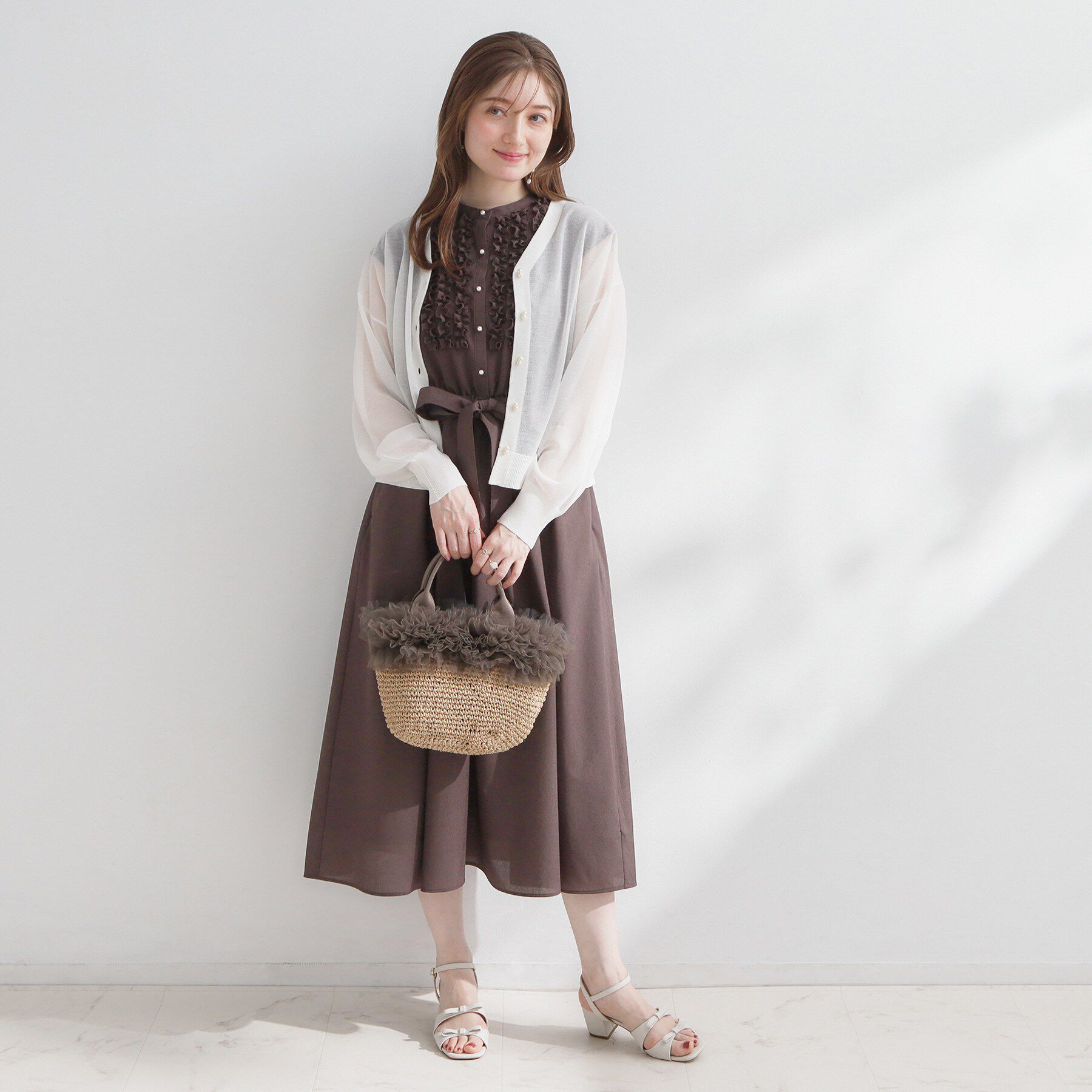 Couture broach「チュールフリルかごバッグ」|ハンドバッグ|