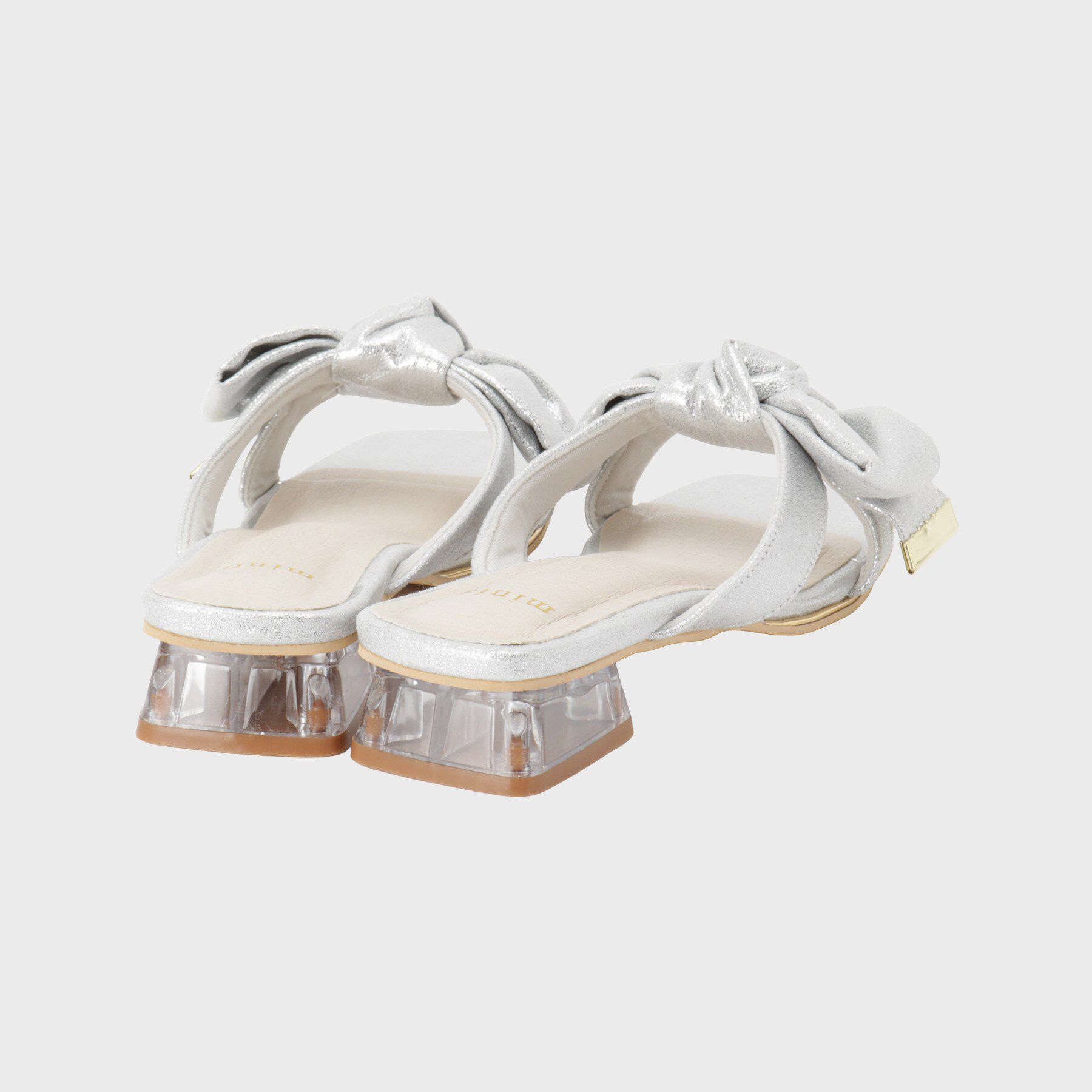 Couture broach「リボンクリアヒールサンダル」|サンダル|