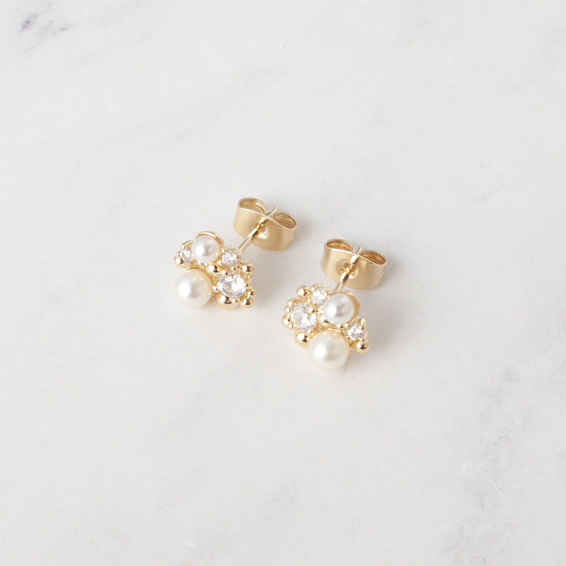 Couture broach「パール調ビジューピアス」|ピアス|