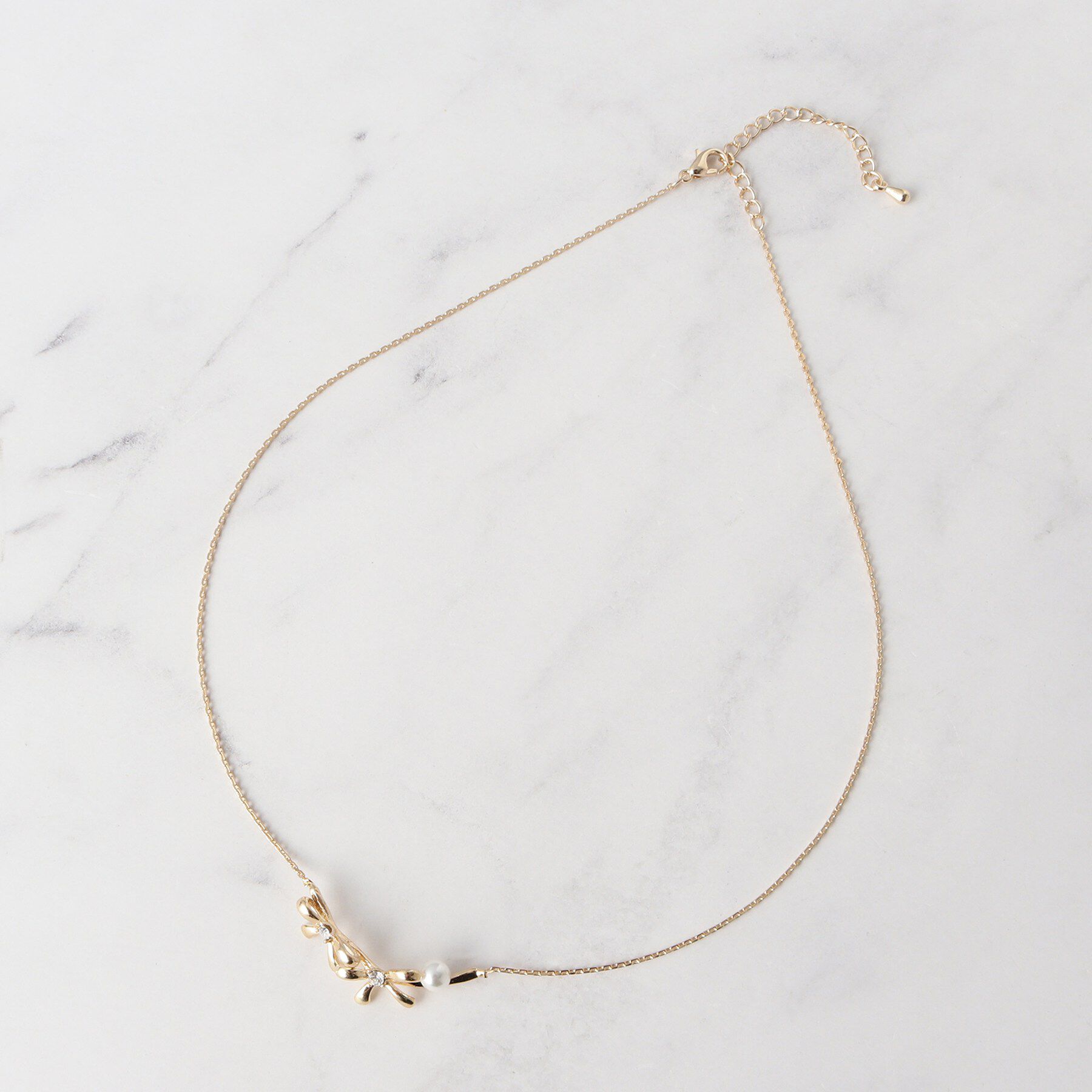 Couture broach「レディリボンパール調ネックレス」|ネックレス|