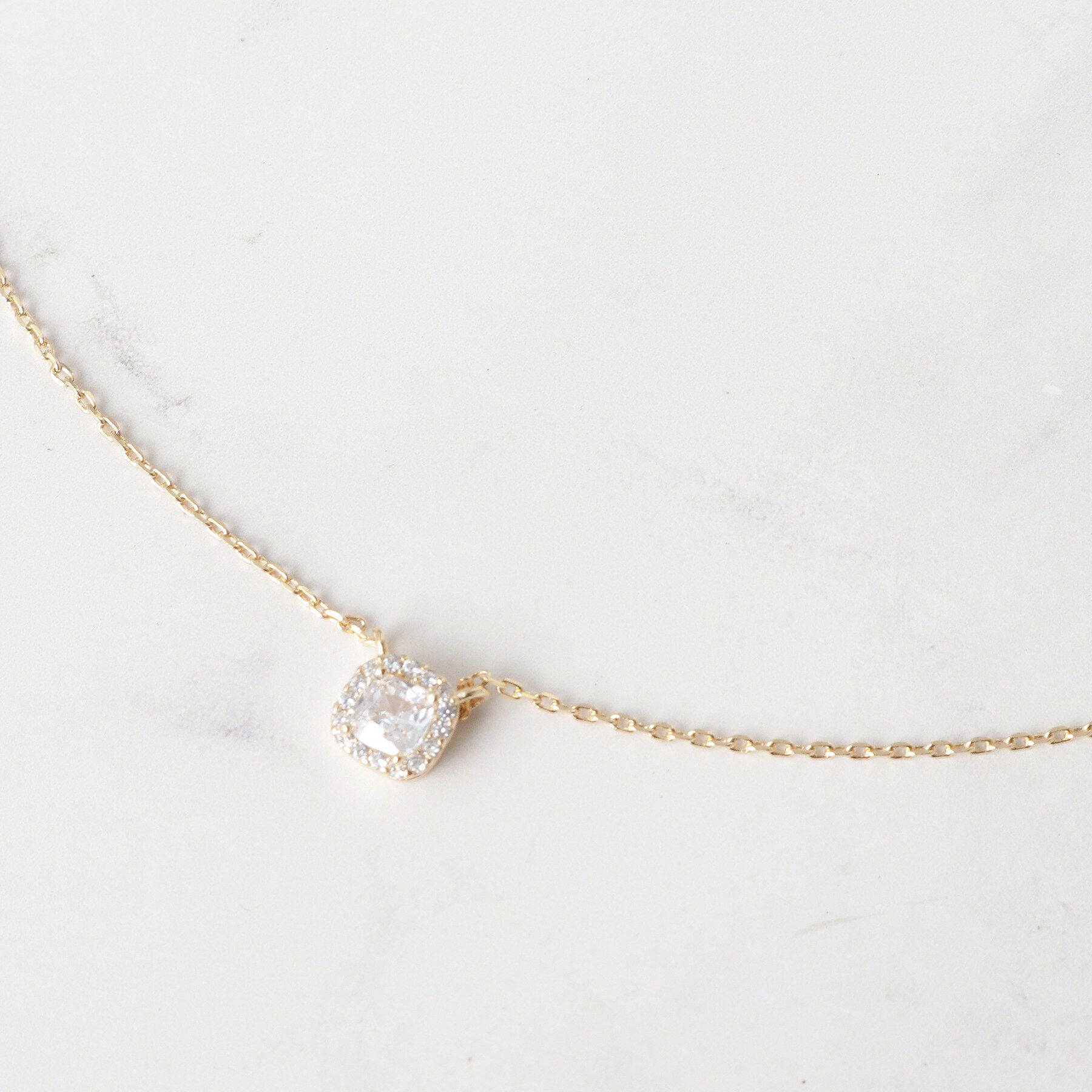 Couture broach「スクエアビジューネックレス」|ネックレス|