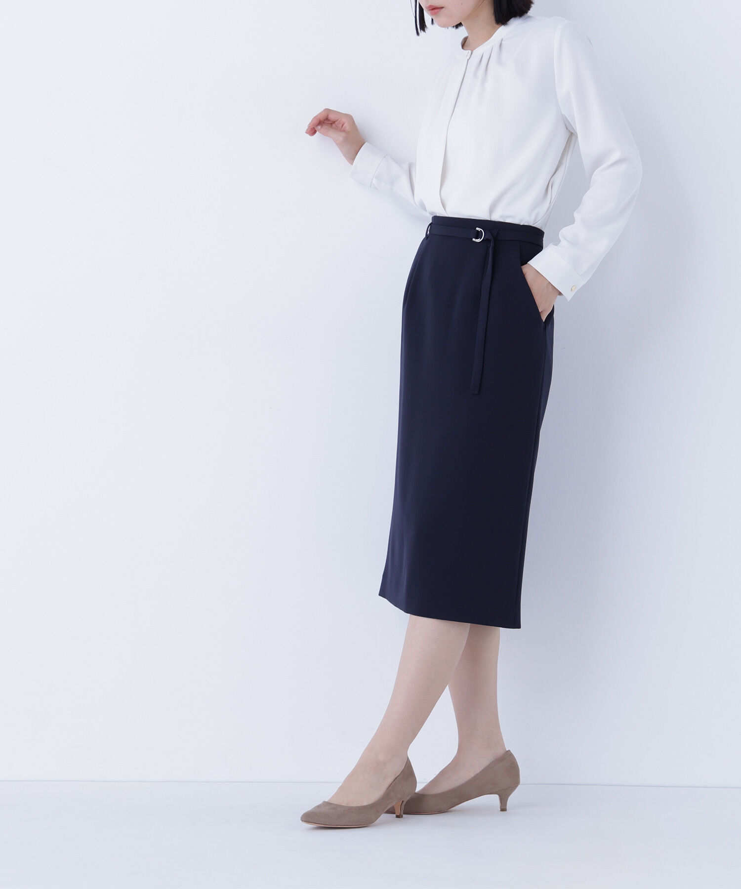  「ダブルクロスストレッチ SETUP タイトスカート」|スカート|