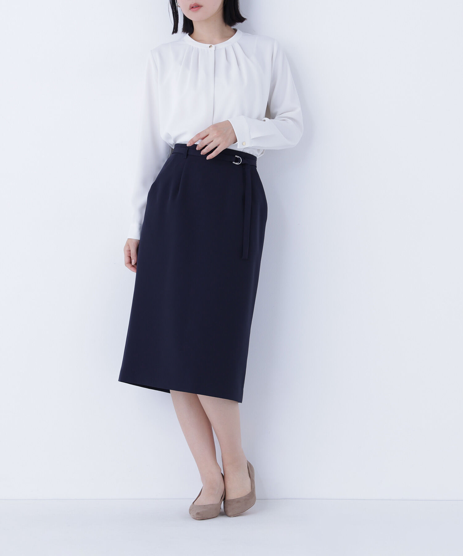  「ダブルクロスストレッチ SETUP タイトスカート」|スカート|