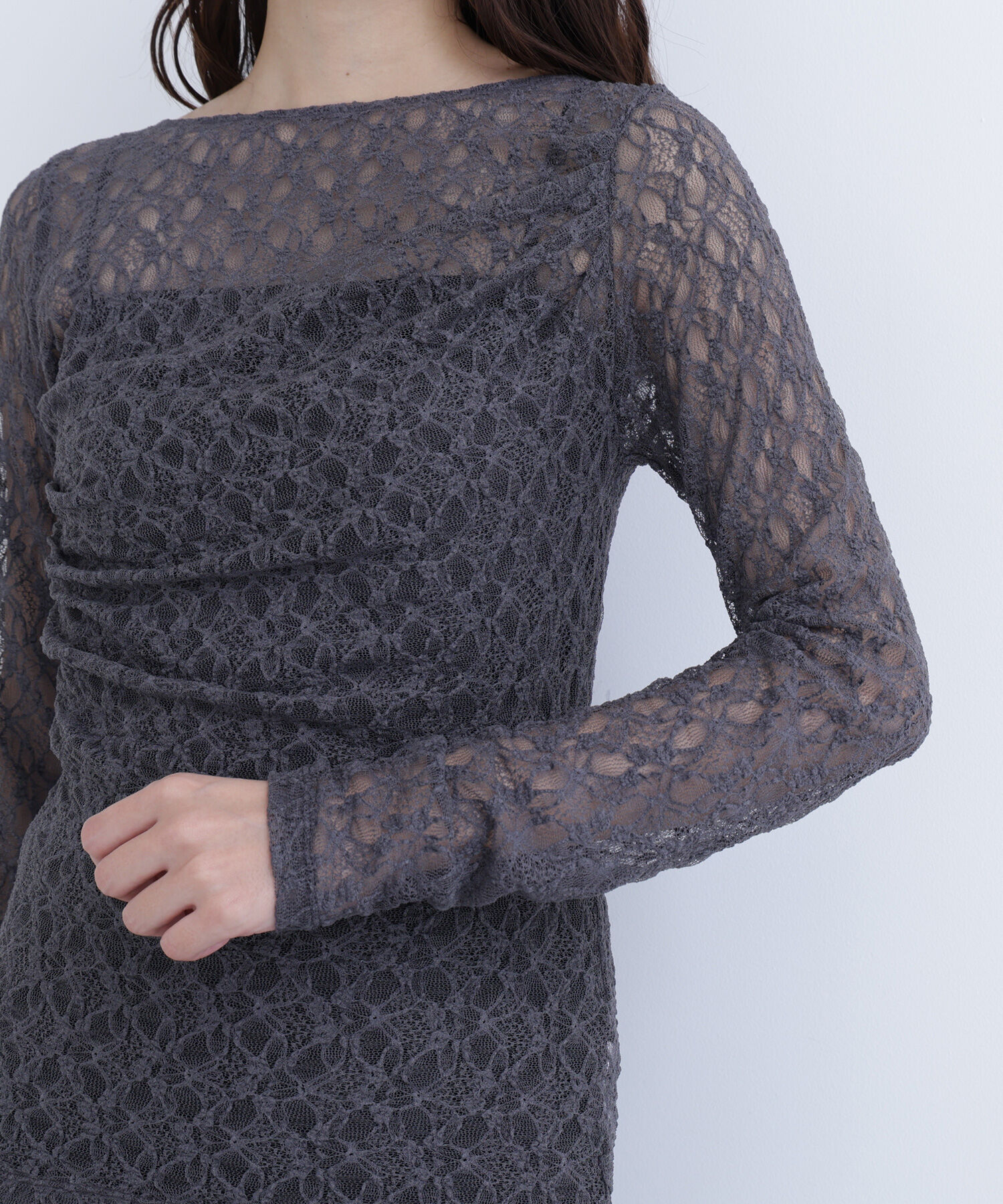  「レースドレープカットソー」|Tシャツ・カットソー|