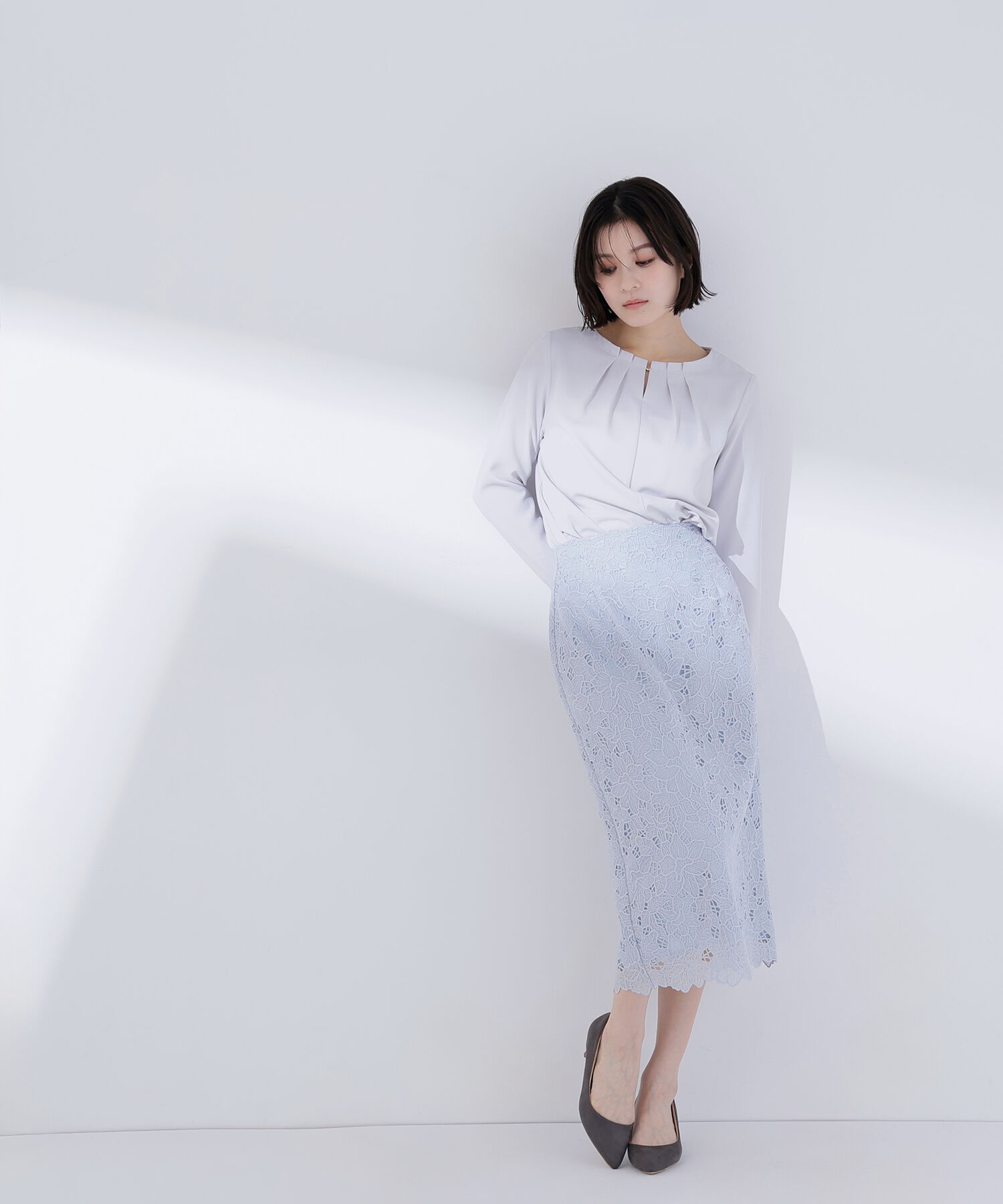  「ネックタックブラウス」|シャツ・ブラウス|