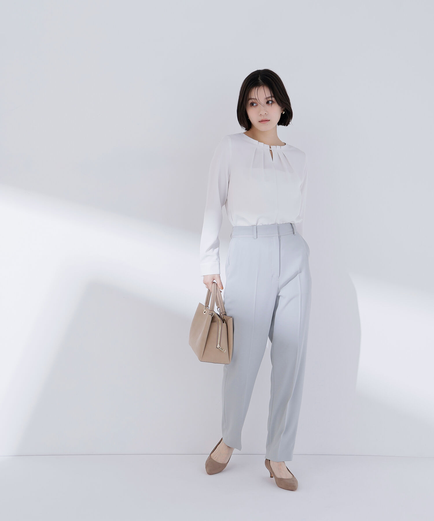  「ネックタックブラウス」|シャツ・ブラウス|