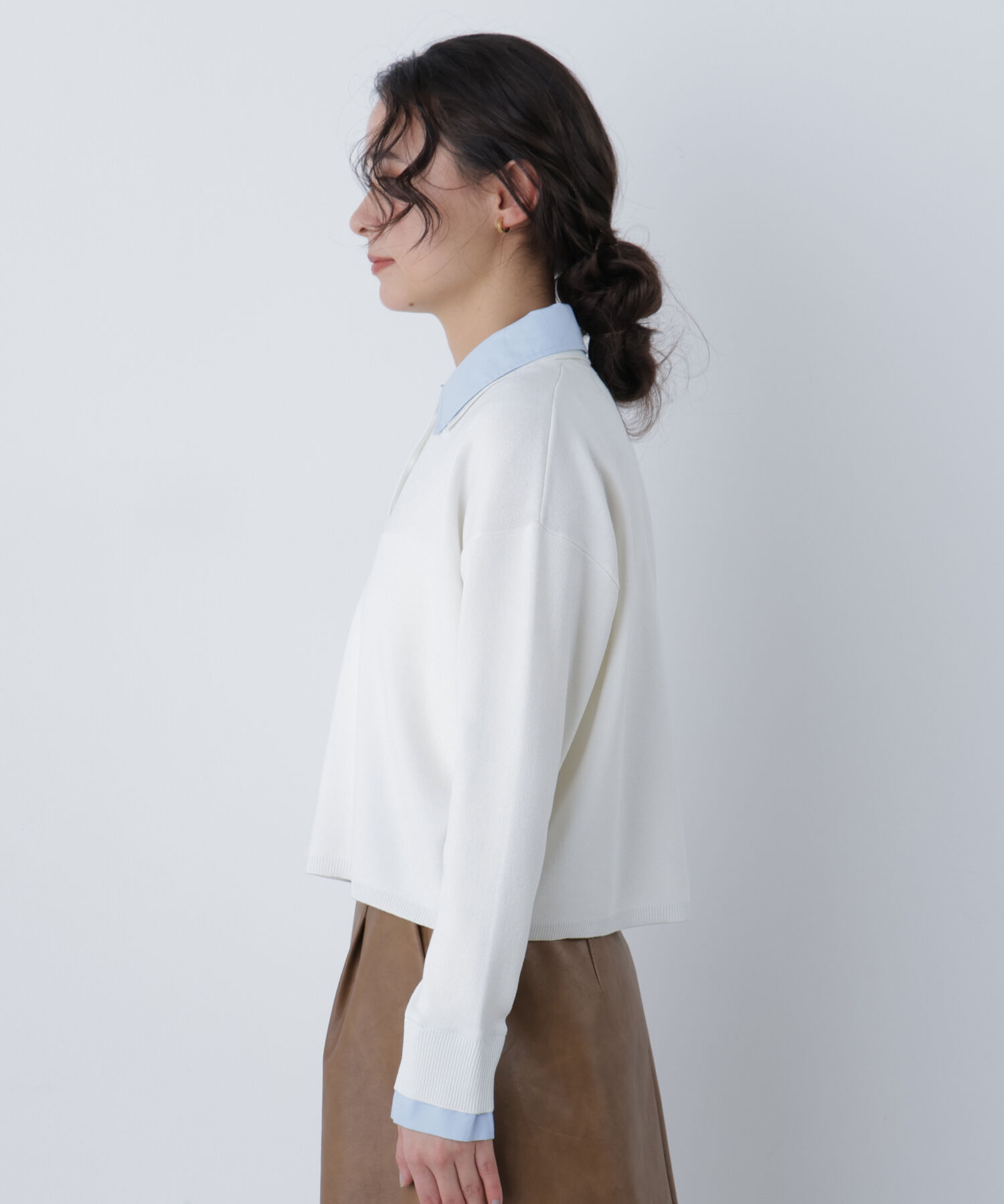  「〈N.〉シャツレイヤードニット」|ニット・セーター|