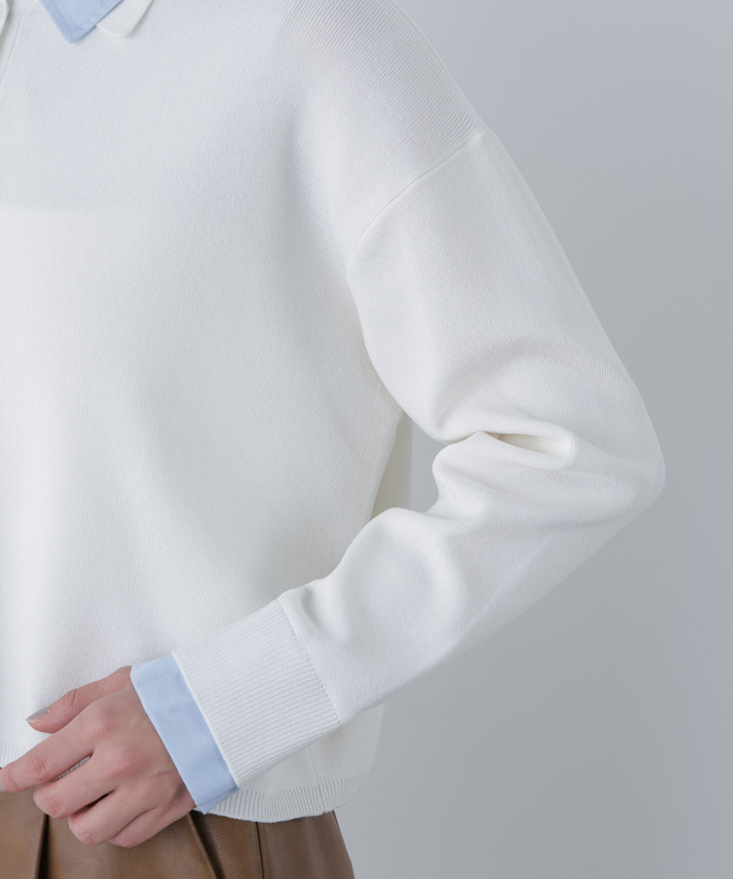  「〈N.〉シャツレイヤードニット」|ニット・セーター|