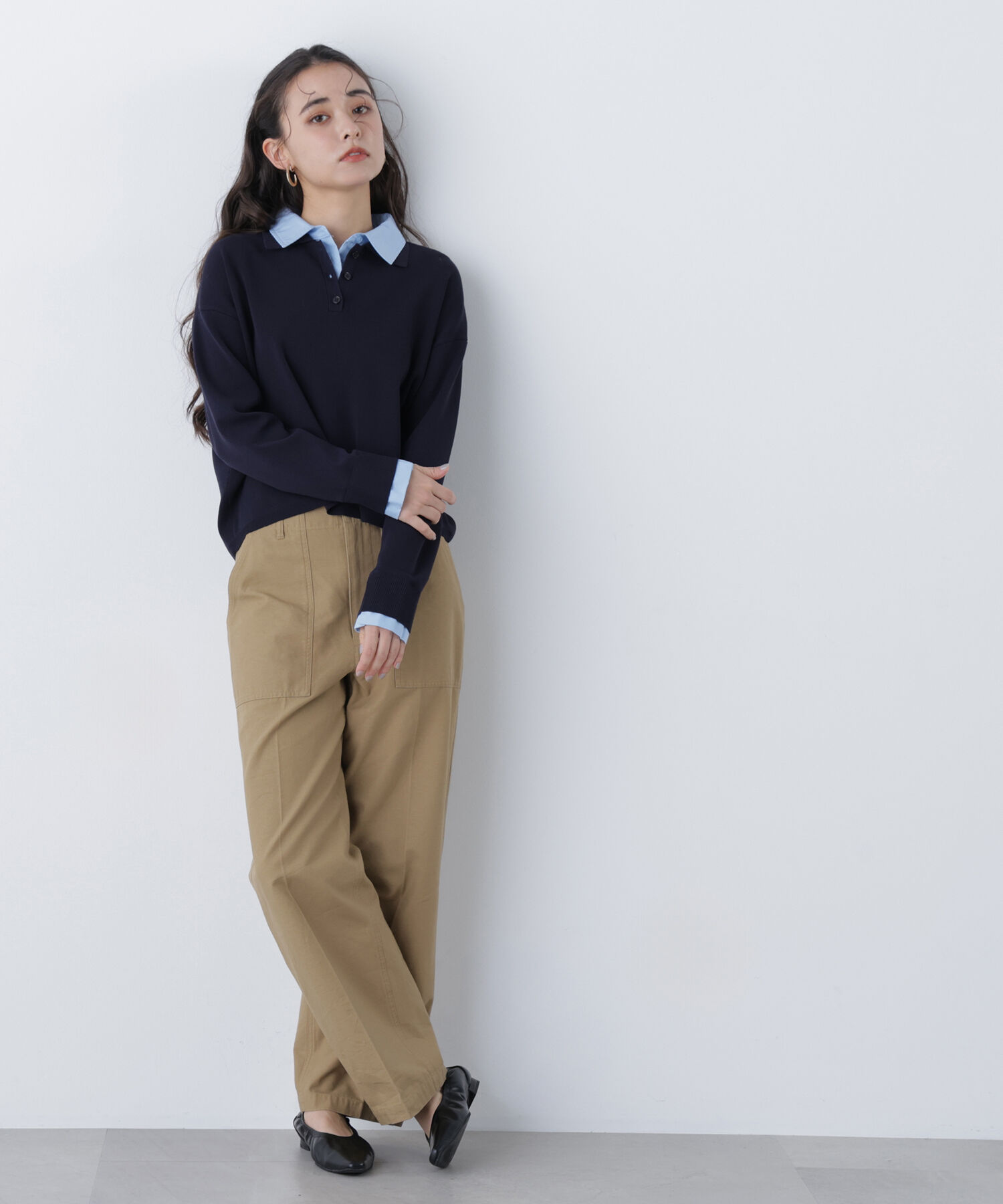  「〈N.〉シャツレイヤードニット」|ニット・セーター|