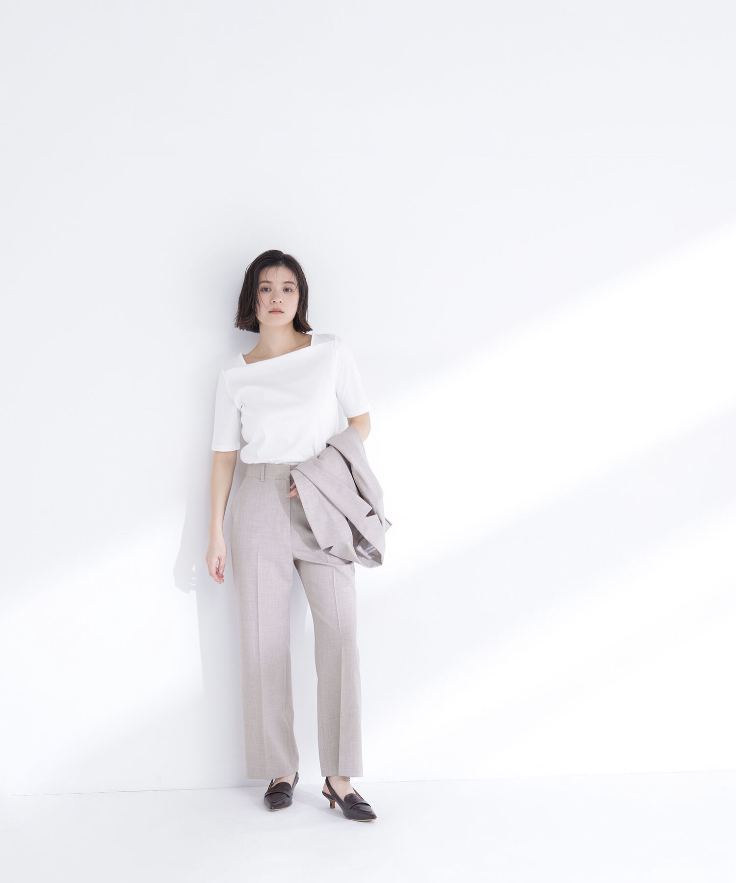  「ベーシックTシャツ スクエアネック」|Tシャツ・カットソー|