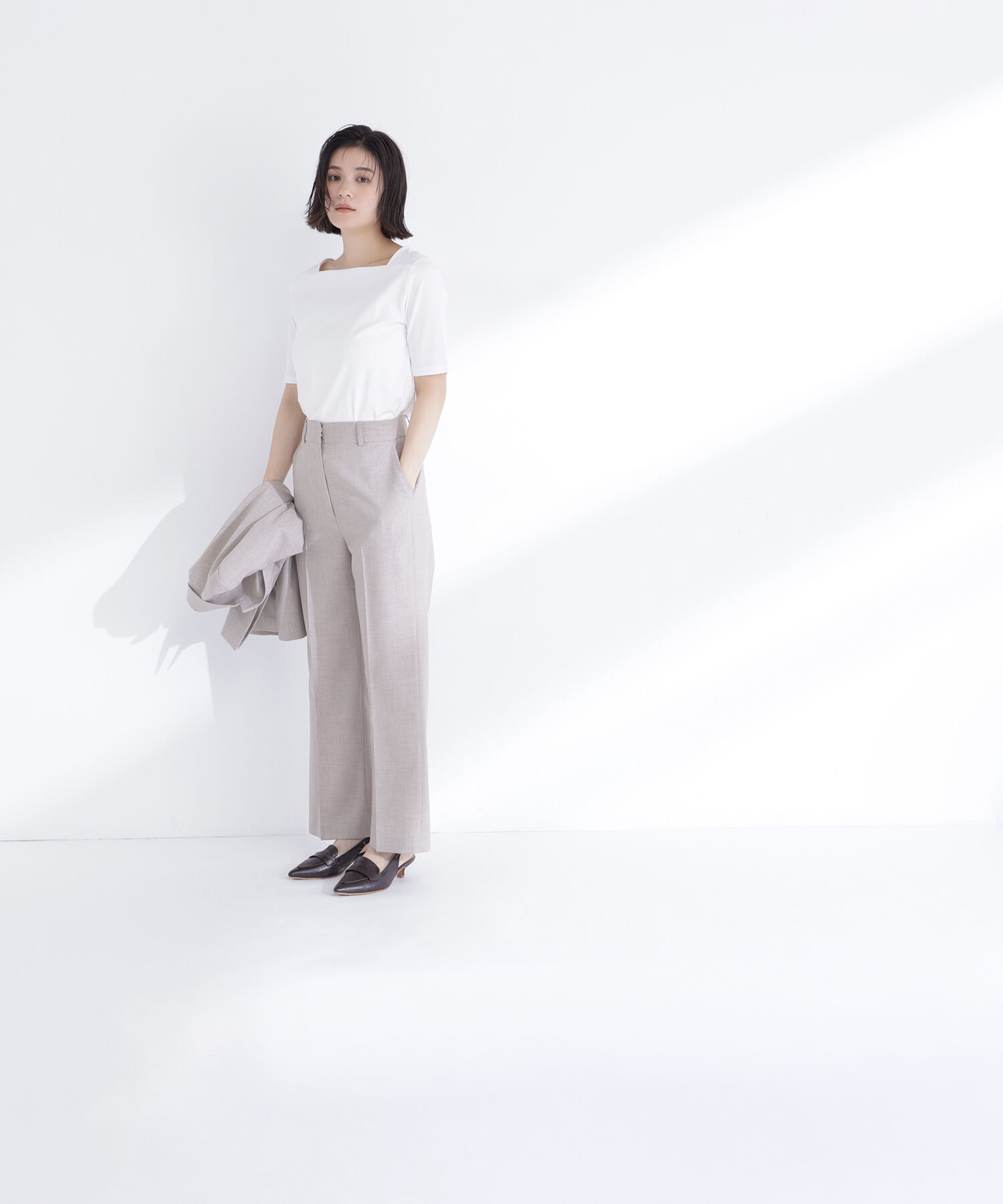  「ベーシックTシャツ スクエアネック」|Tシャツ・カットソー|