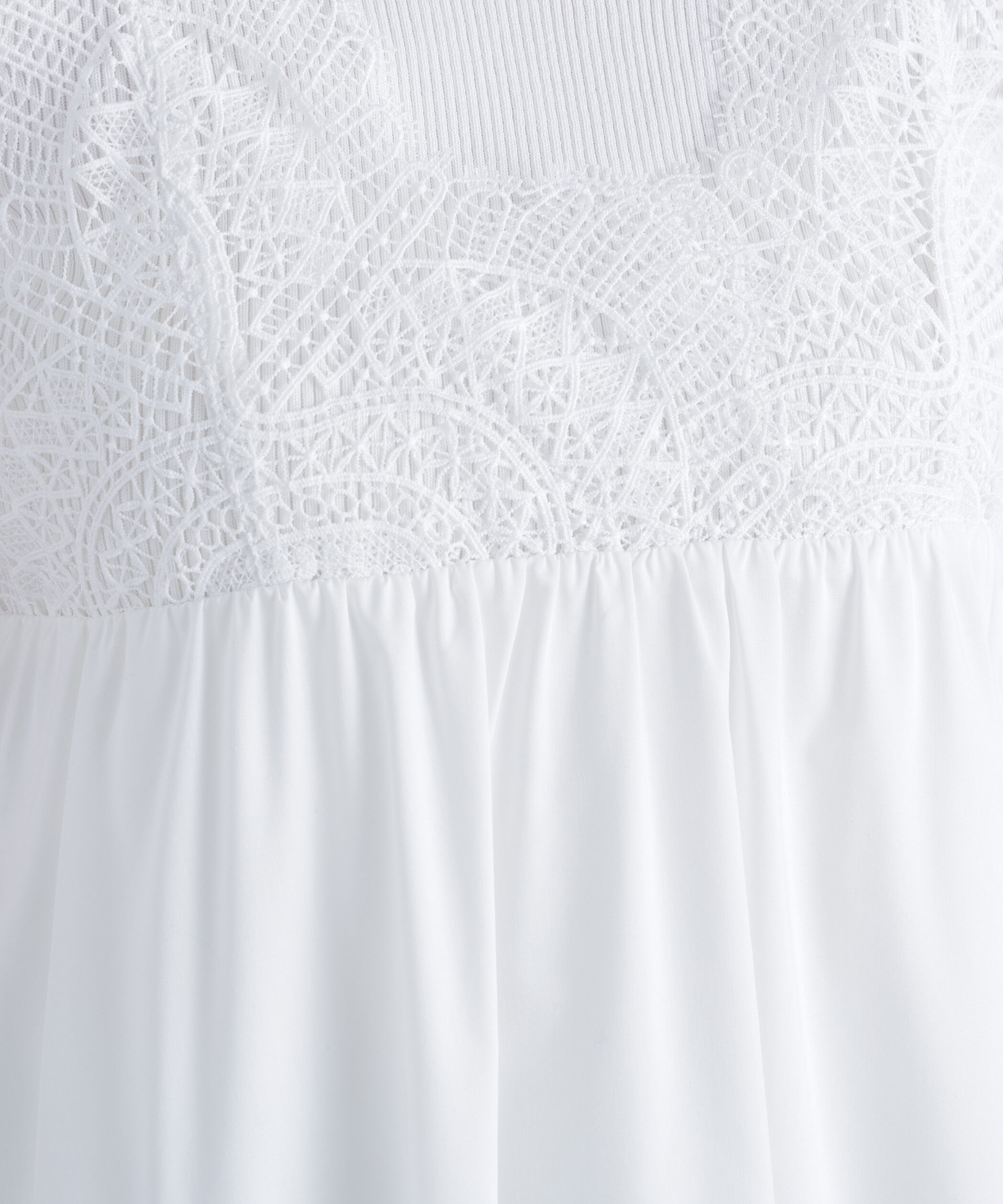  「レース切替コットンブレンドキャミワンピース　　　　　　」|ワンピース|