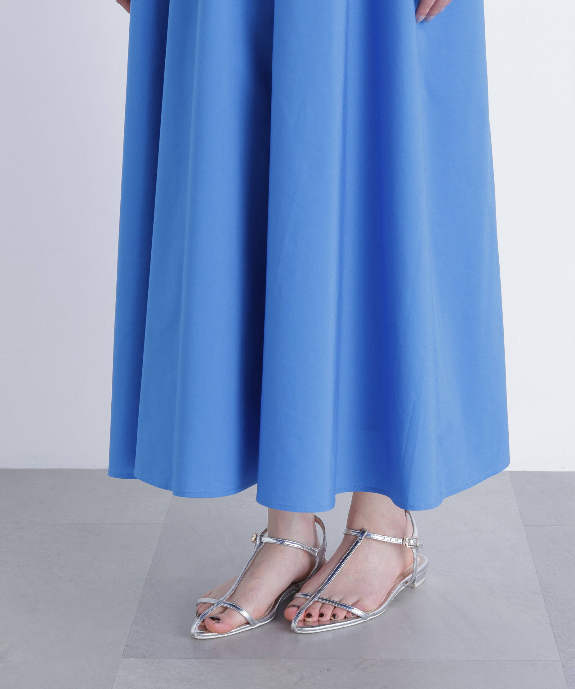  「レース切替コットンブレンドキャミワンピース　　　　　　」|ワンピース|