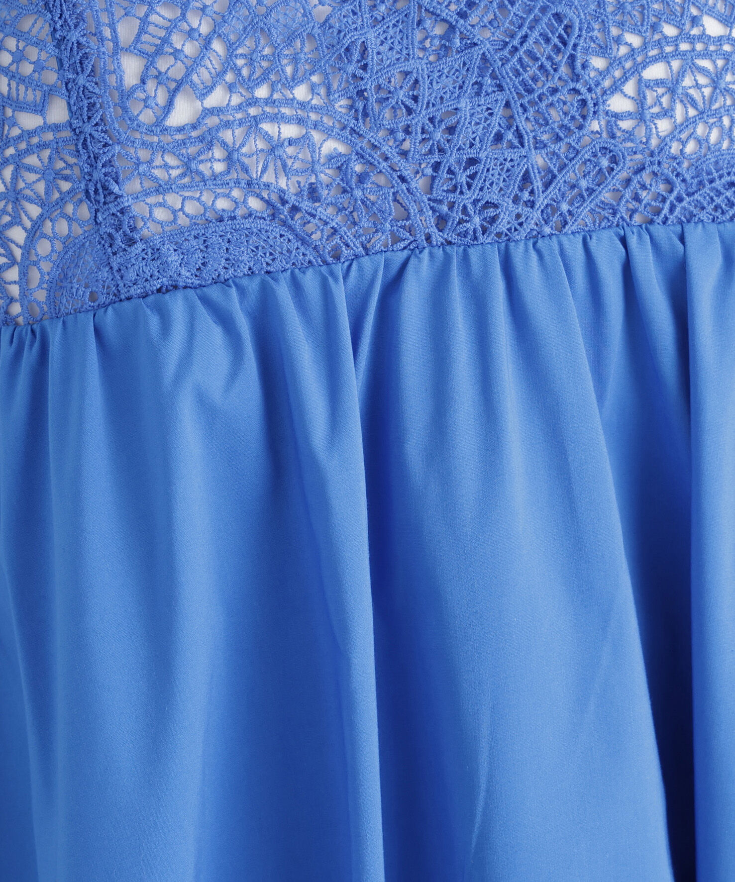  「レース切替コットンブレンドキャミワンピース　　　　　　」|ワンピース|