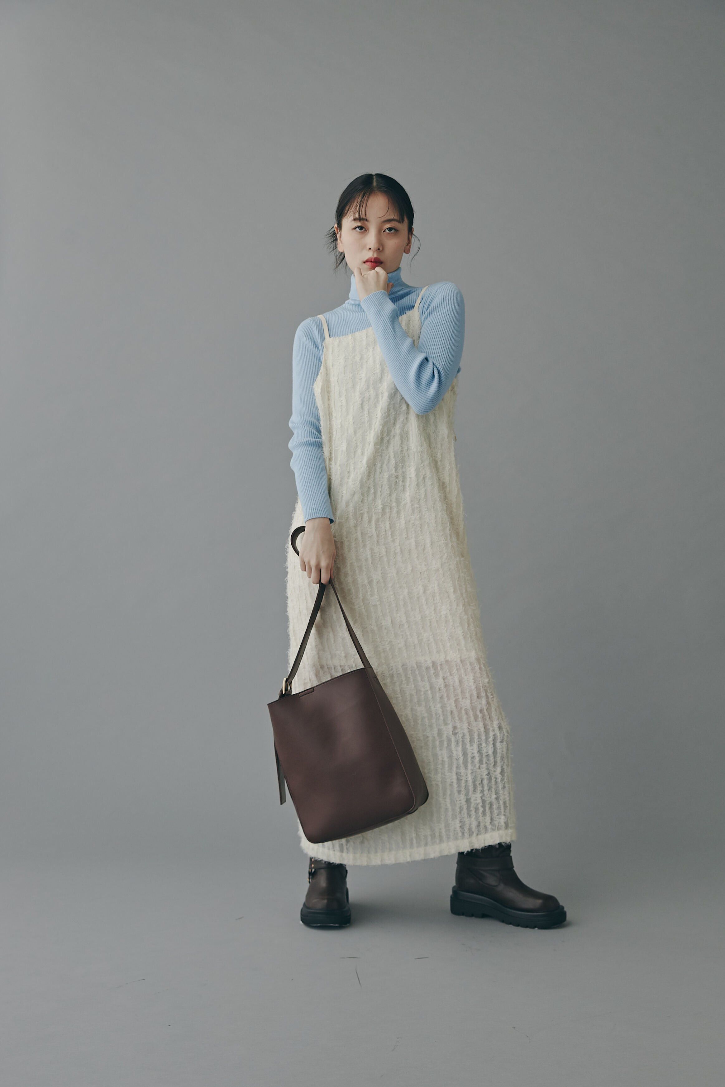  「シャギーキャミナローワンピース」|ワンピース|