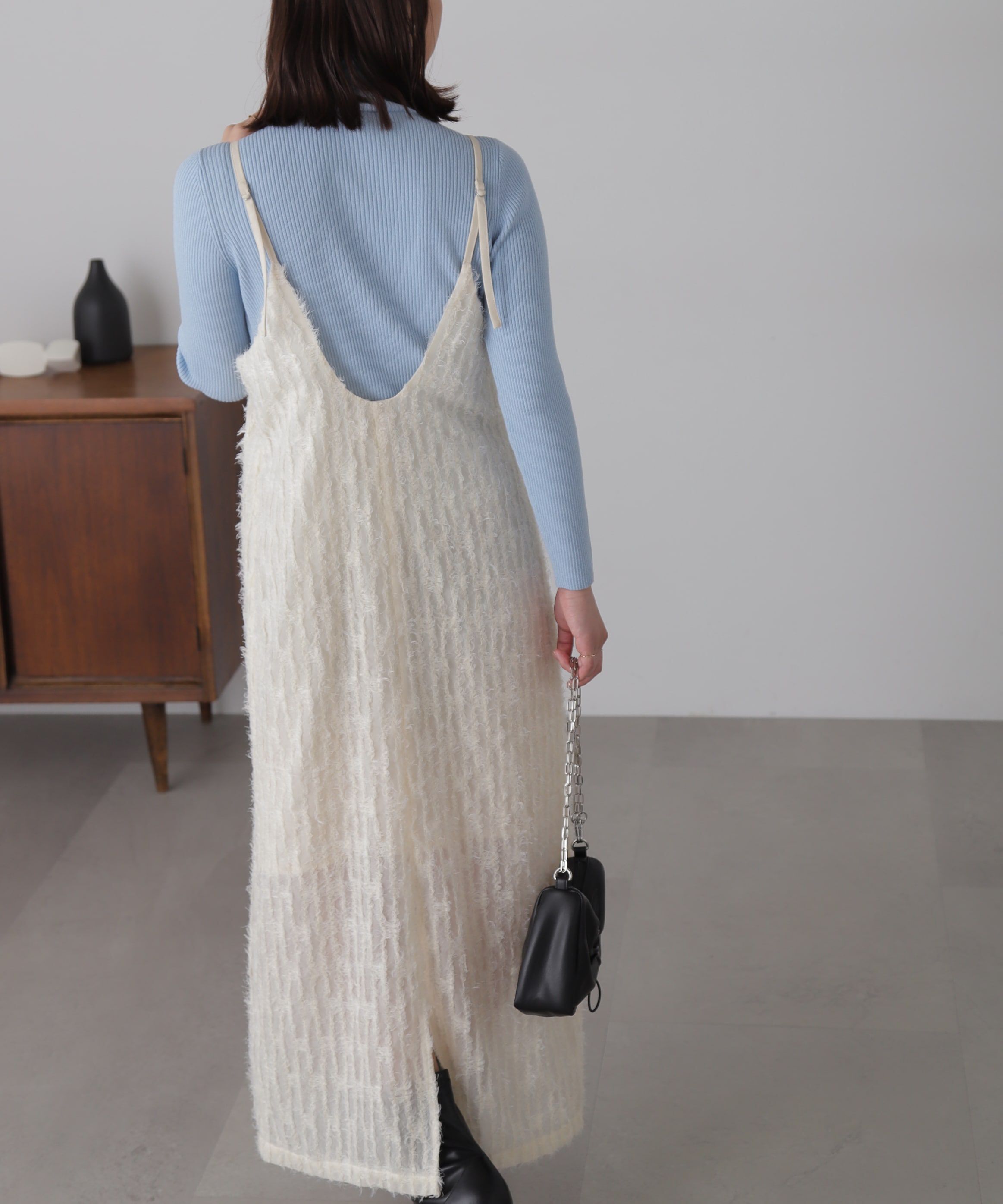  「シャギーキャミナローワンピース」|ワンピース|